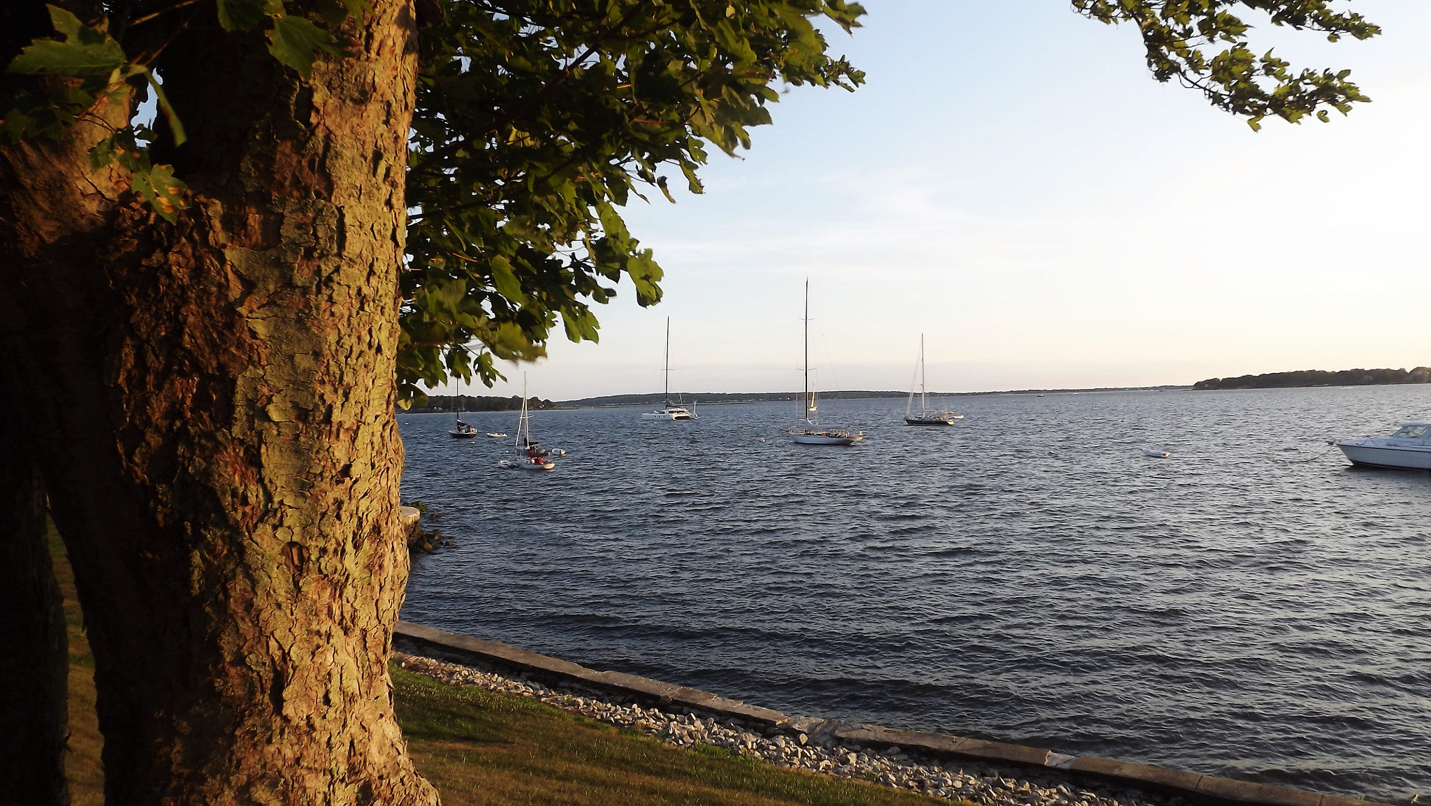 Fujifilm FinePix S4080 sample photo. Summer sunset, narragansett bay photography