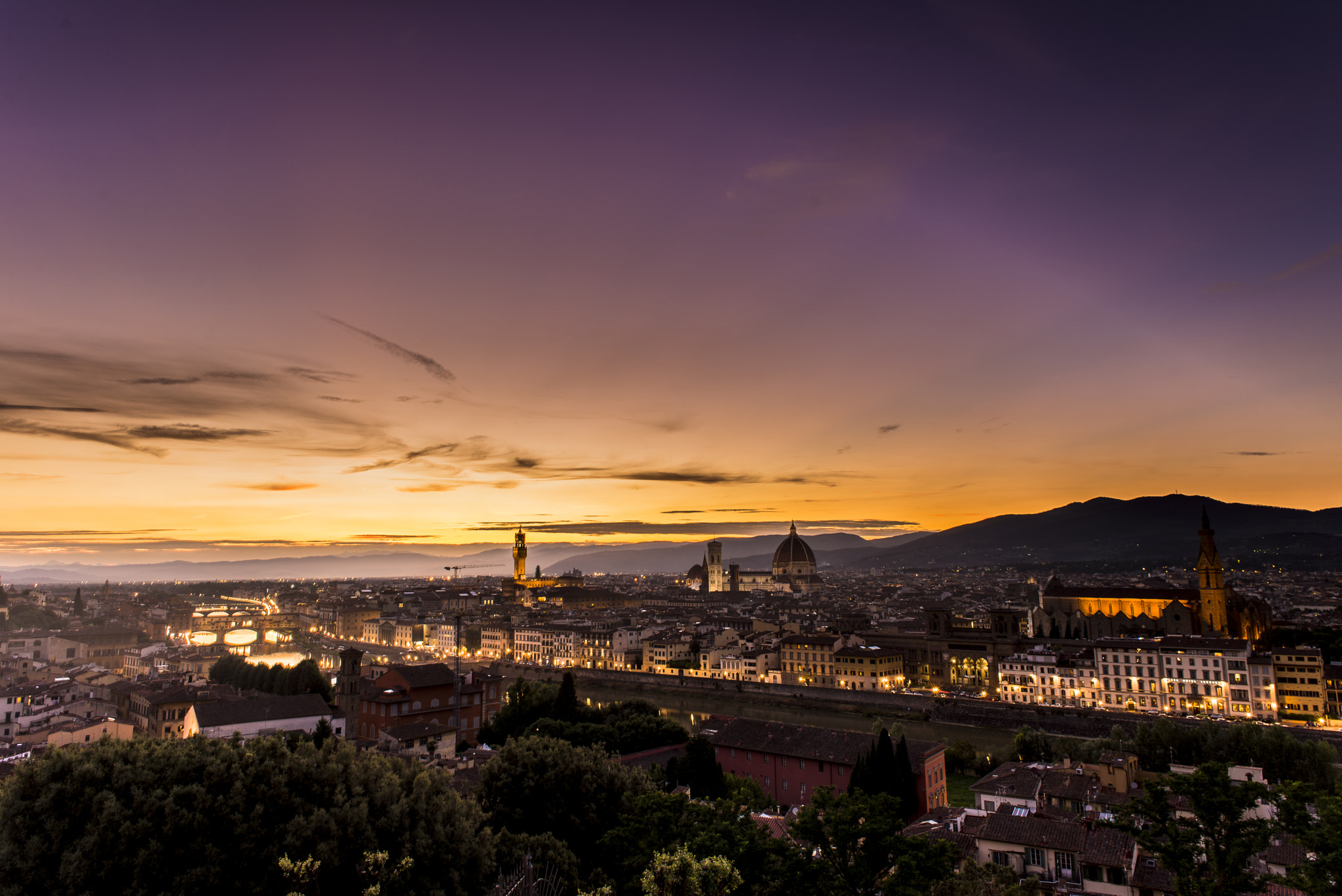 Nikon D610 + Nikon AF Nikkor 24mm F2.8D sample photo. A toscane sunset photography