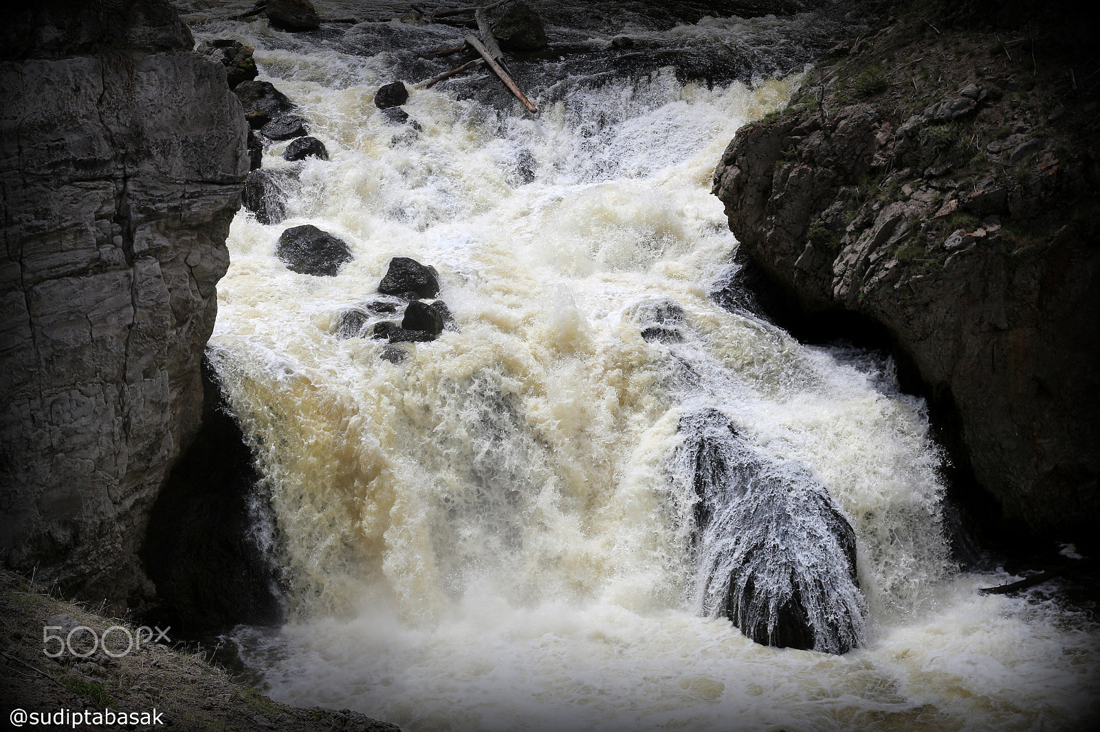 Canon EOS 700D (EOS Rebel T5i / EOS Kiss X7i) + Canon EF 50mm F1.8 II sample photo. Upper falls, yellowstone national park.... photography