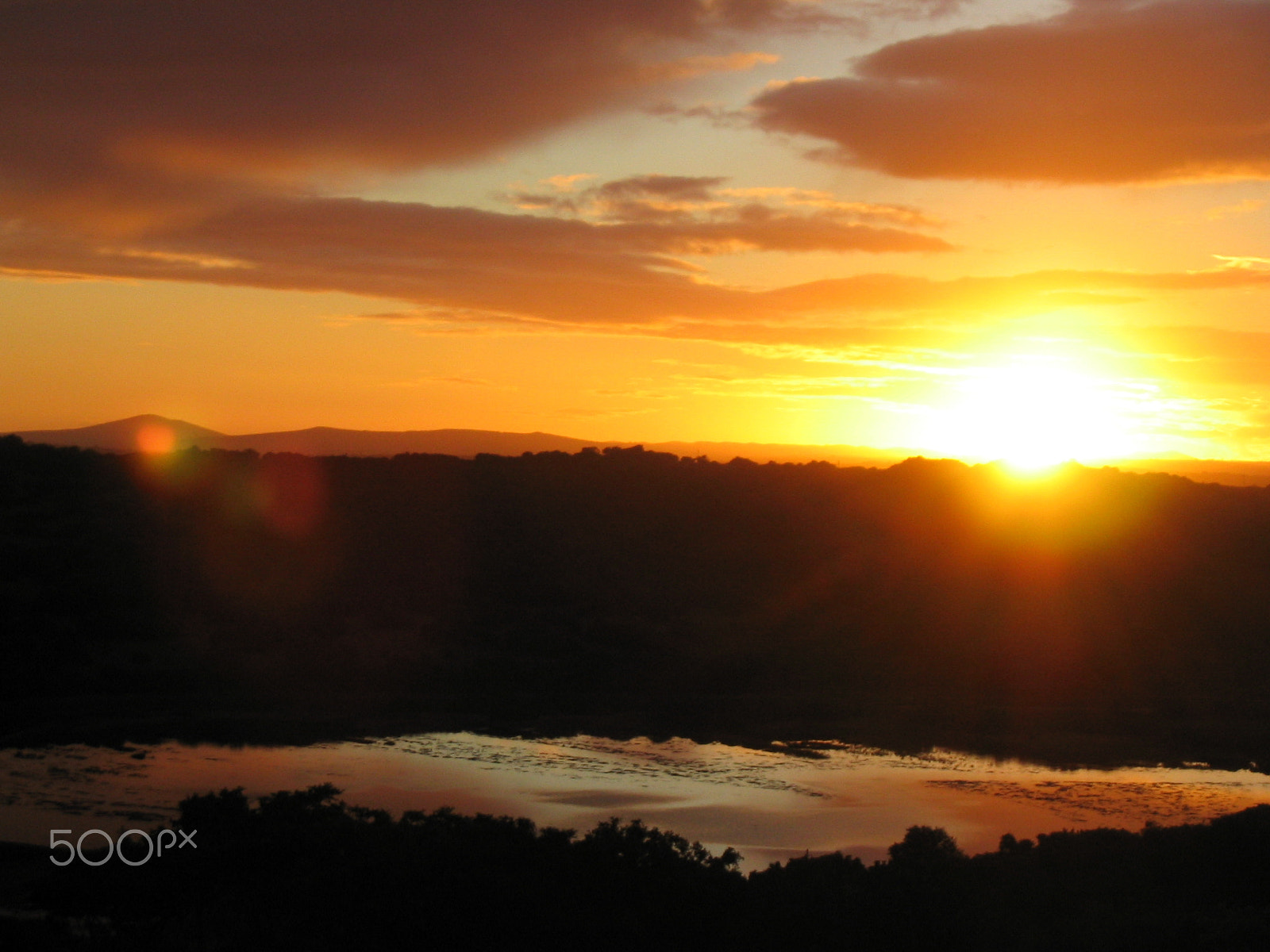 Canon POWERSHOT A70 sample photo. River sunset photography