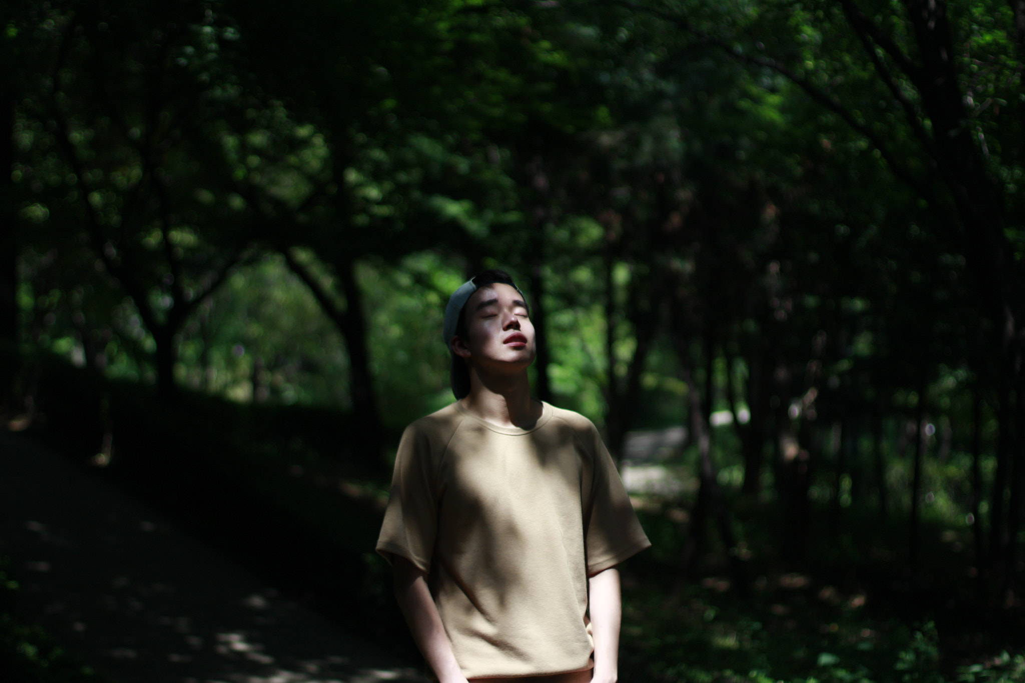 Canon EOS 100D (EOS Rebel SL1 / EOS Kiss X7) + Canon EF 50mm F1.4 USM sample photo. Breathing in the forest photography