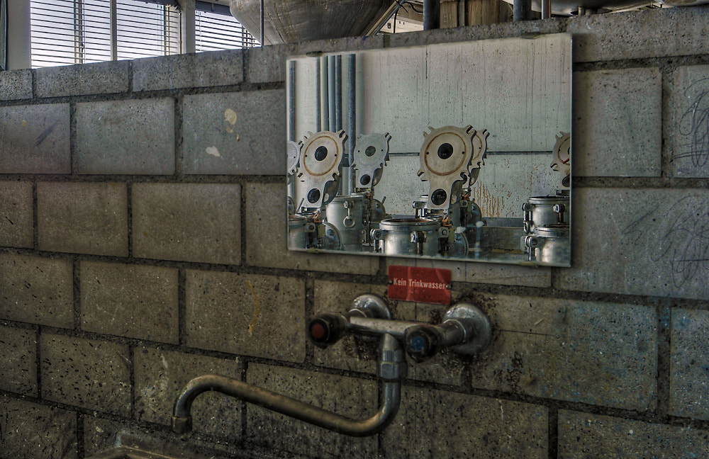 Sony Alpha DSLR-A300 + Minolta AF 17-35mm F2.8-4 (D) sample photo. Colour lab of a disused papermill photography
