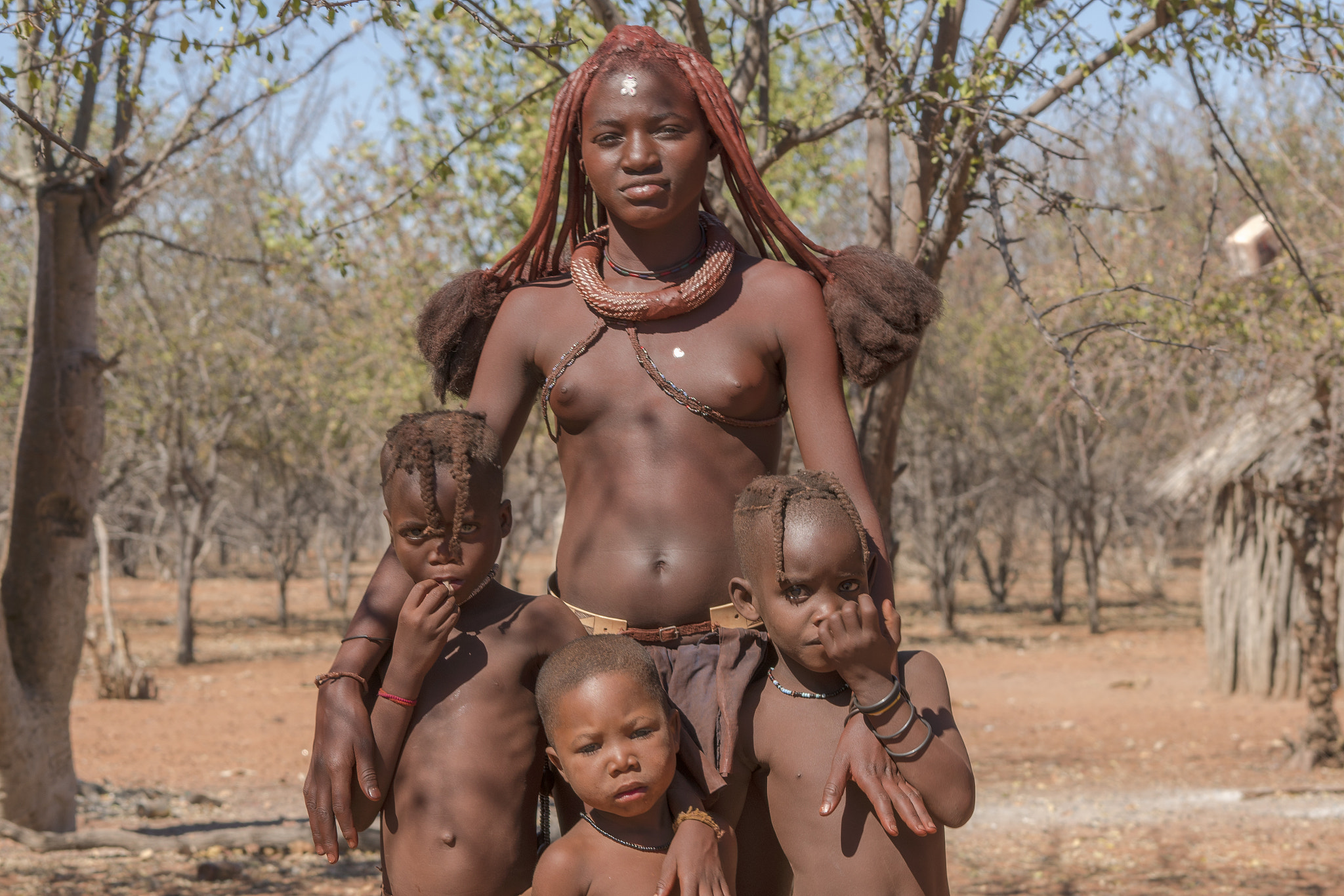 Sony 70-400mm F4-5.6 G SSM II sample photo. Himba-namibia photography
