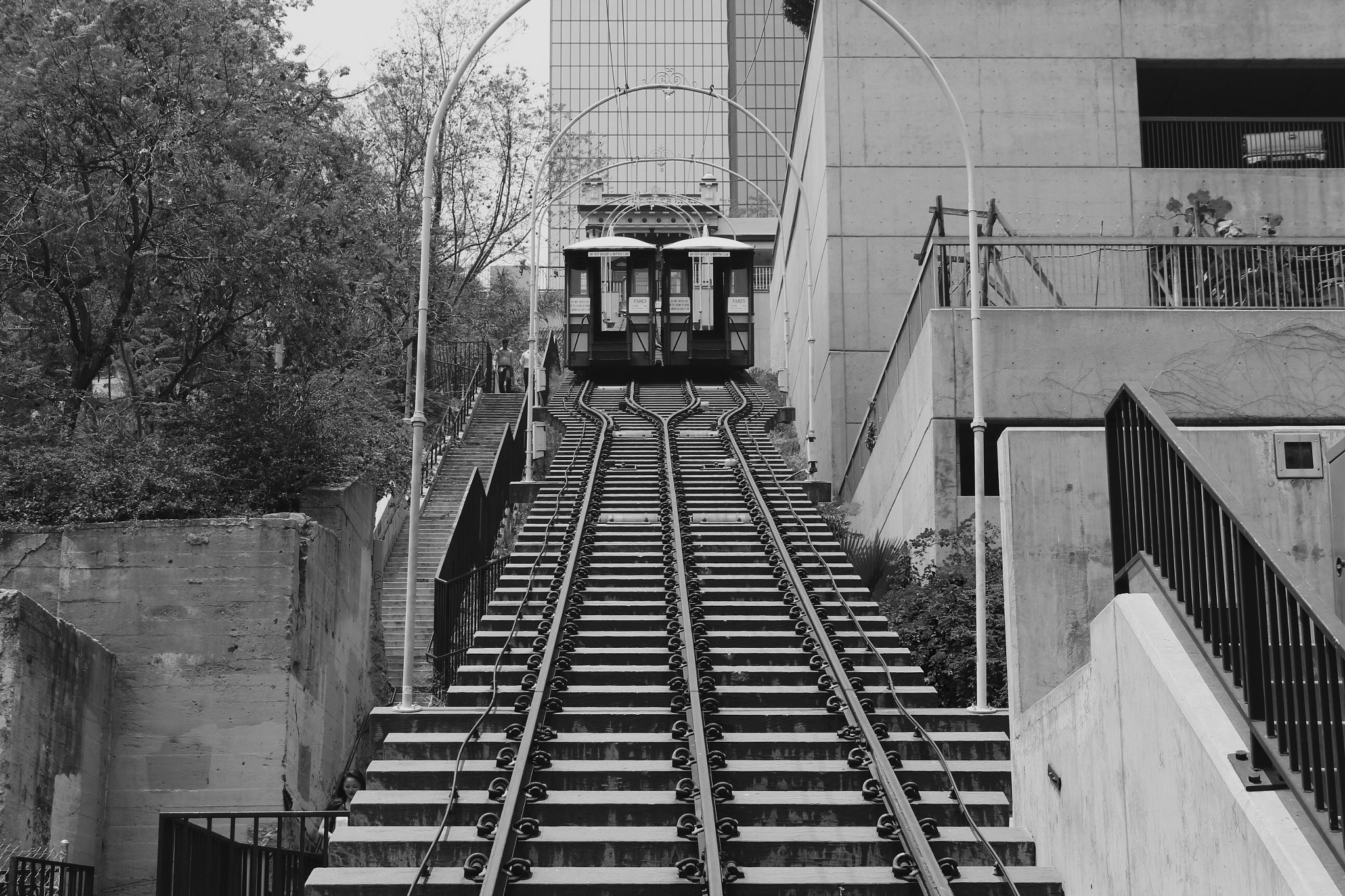 Canon EF-S 18-55mm F3.5-5.6 II sample photo. Angel's flight railway, downtown la photography