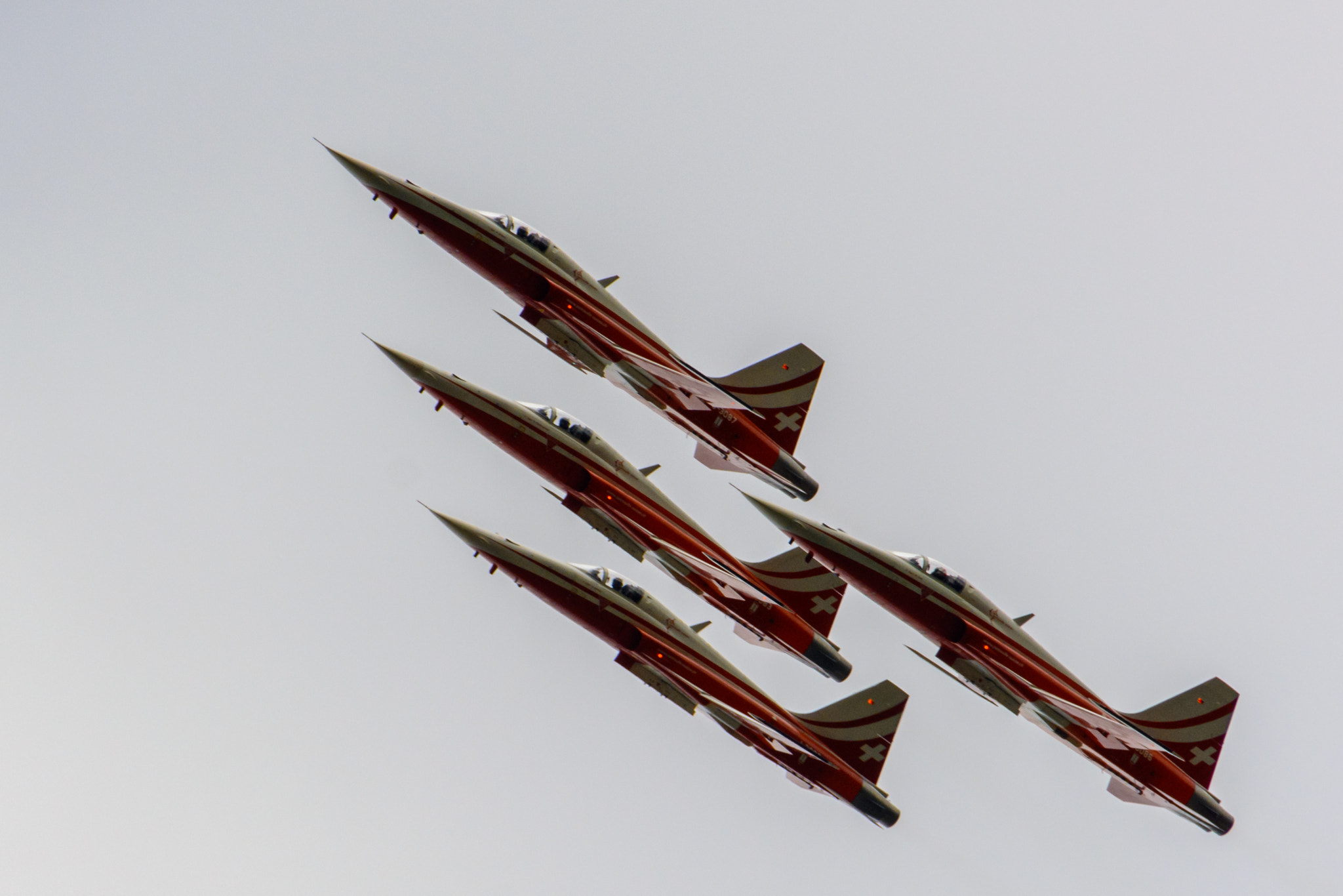 Nikon D5200 + Sigma 18-250mm F3.5-6.3 DC OS HSM sample photo. F-5e tiger ii patrouille suisse photography