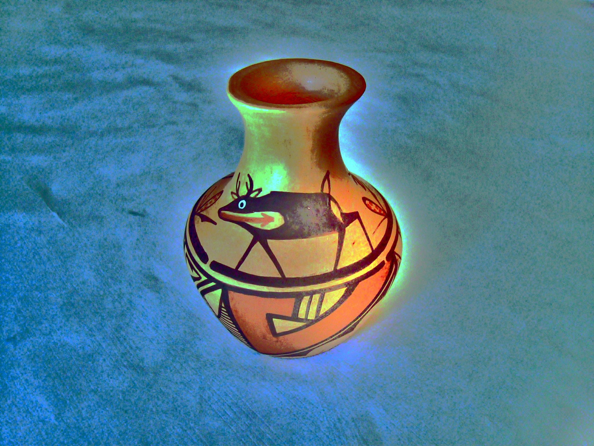 Vivitar ViviCam 7340 sample photo. Native american vase photography