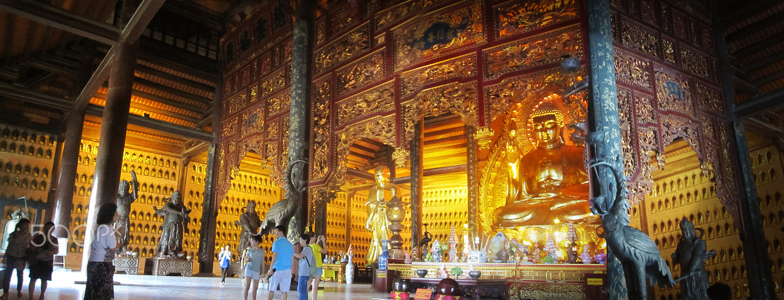 Canon PowerShot SD780 IS (Digital IXUS 100 IS / IXY Digital 210 IS) sample photo. Bai dinh pagoda ninh binh ( interior ) photography