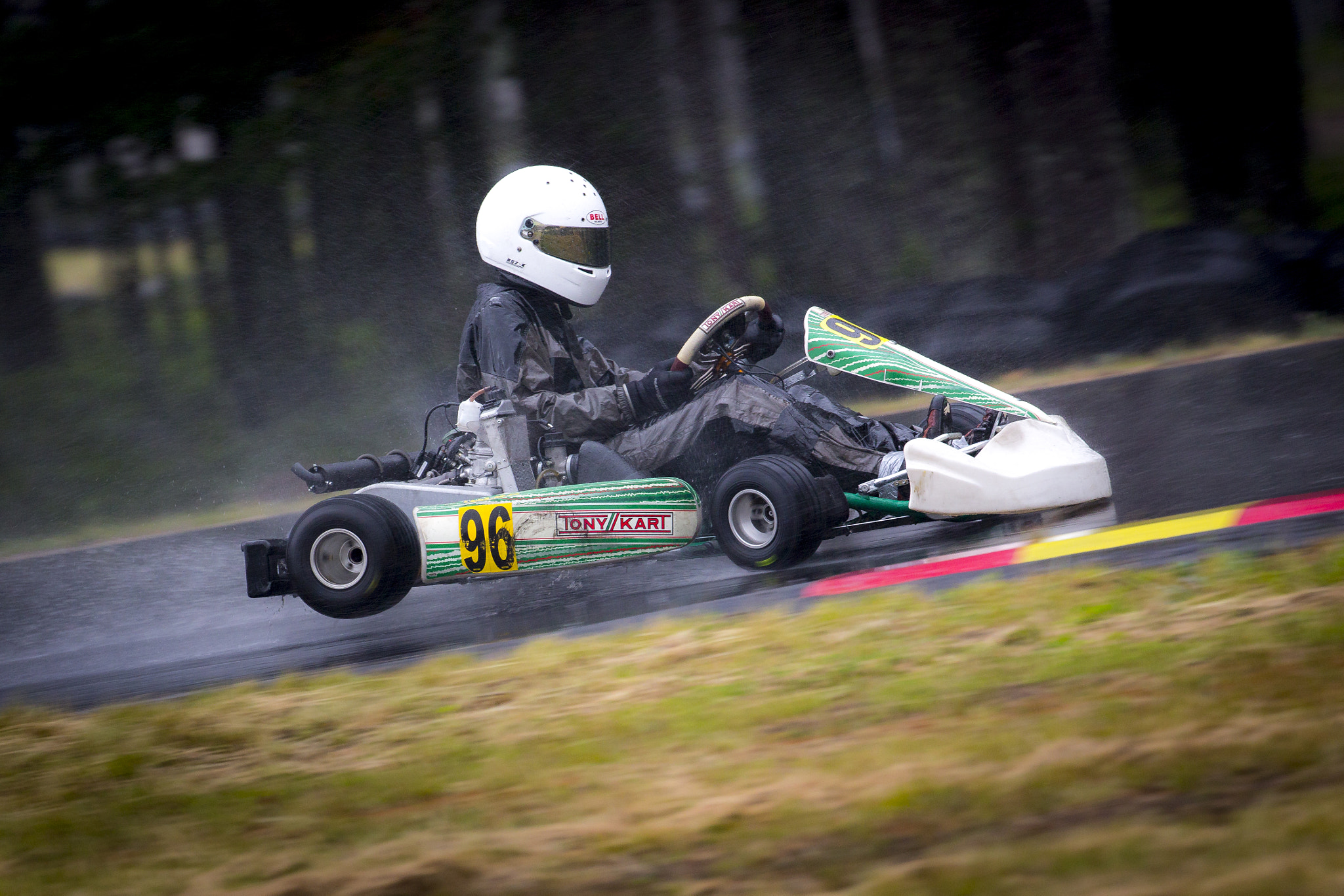 Canon EF 200-400mm F4L IS USM Extender 1.4x sample photo. Kart in the rain photography