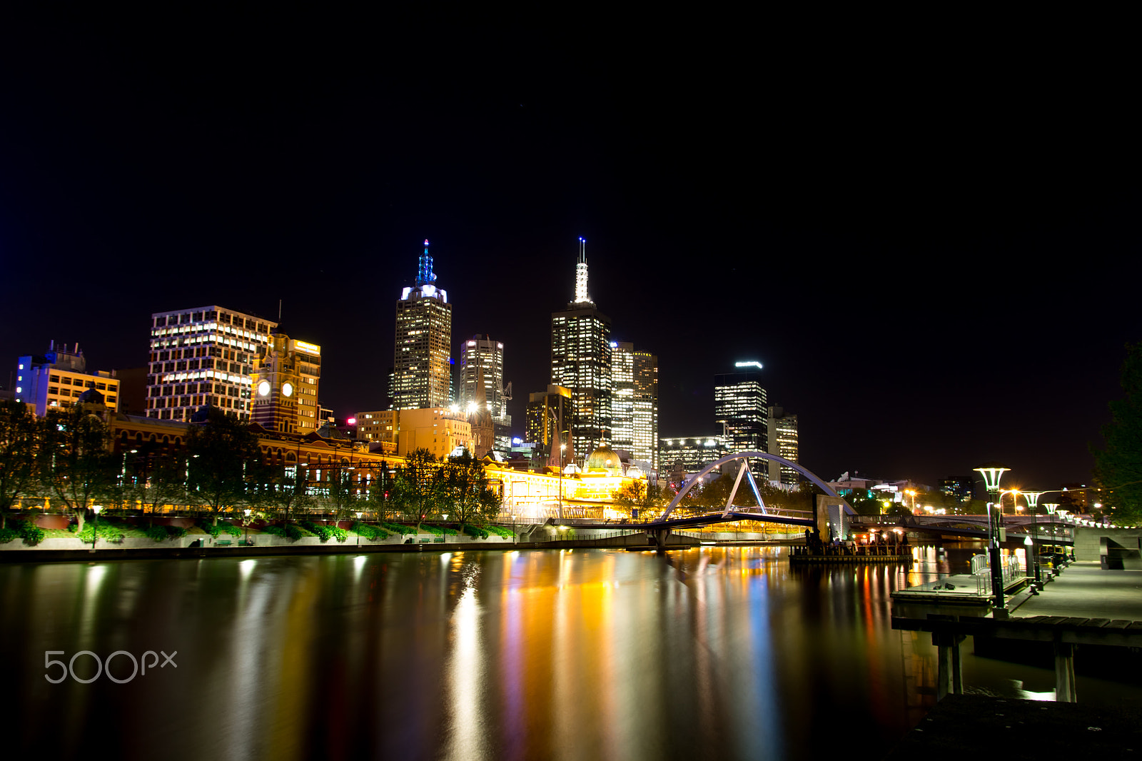 Canon EOS 1100D (EOS Rebel T3 / EOS Kiss X50) sample photo. Melbourne skyline at night photography