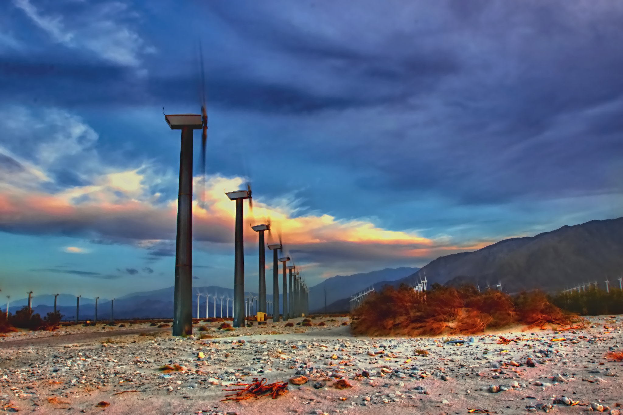 Canon EF 16-35mm F2.8L II USM sample photo. Windmills palm springs photography