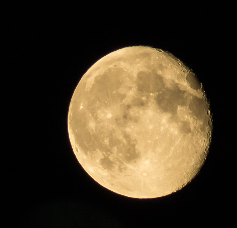 Pentax K-5 + Tamron AF 70-300mm F4-5.6 Di LD Macro sample photo. Moon photography