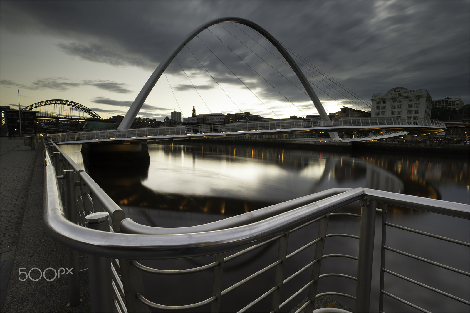 Nikon D3S sample photo. Millennium bridge at dusk photography