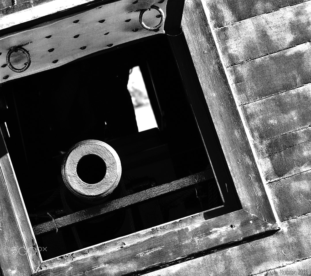 Canon EF 75-300mm f/4-5.6 USM sample photo. A galleon's cannon photography