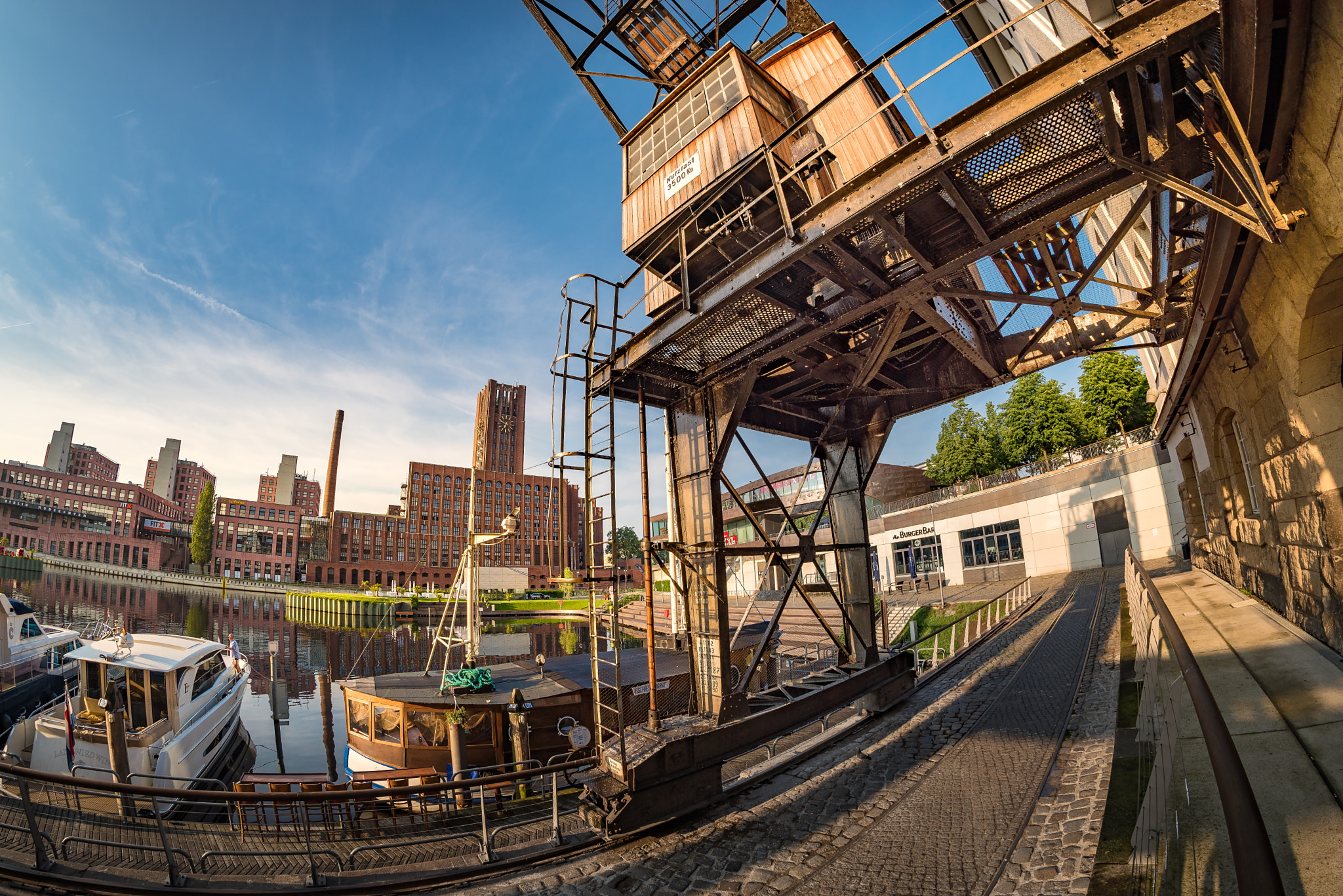 Samyang 12mm F2.8 ED AS NCS Fisheye sample photo. Tempelhofer hafen am morgen photography