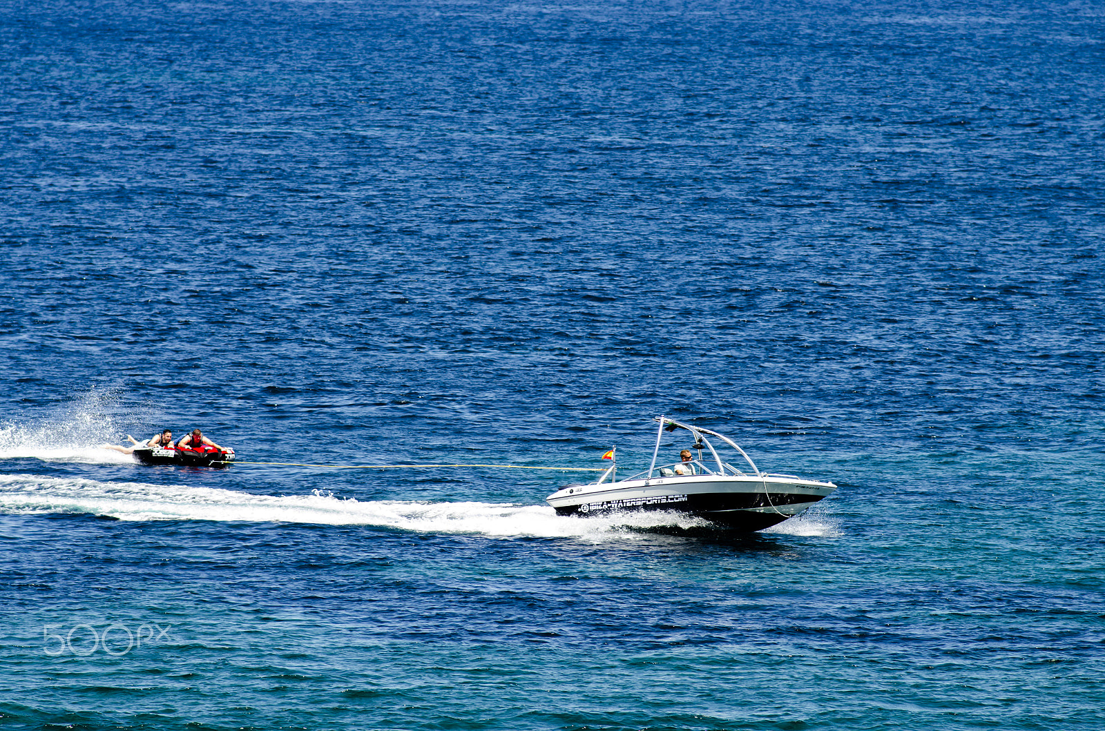 Nikon D7000 + AF Nikkor 180mm f/2.8 IF-ED sample photo. Ibiza watersports photography