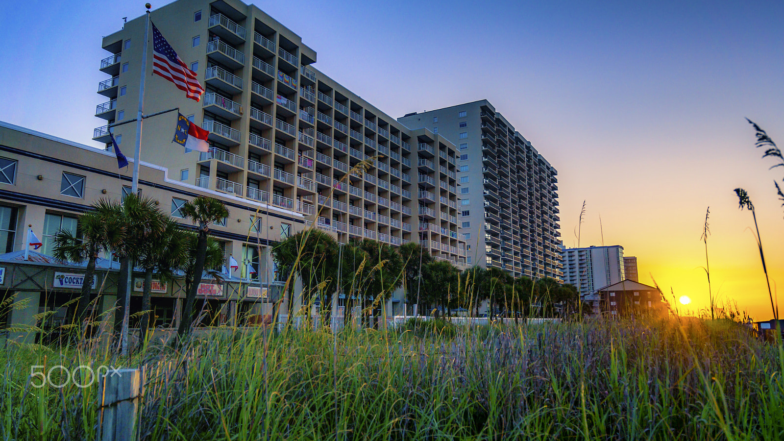 Sony a6000 + Sony Vario-Tessar T* FE 16-35mm F4 ZA OSS sample photo. Ocean drive sunrise north myrtle beach photography