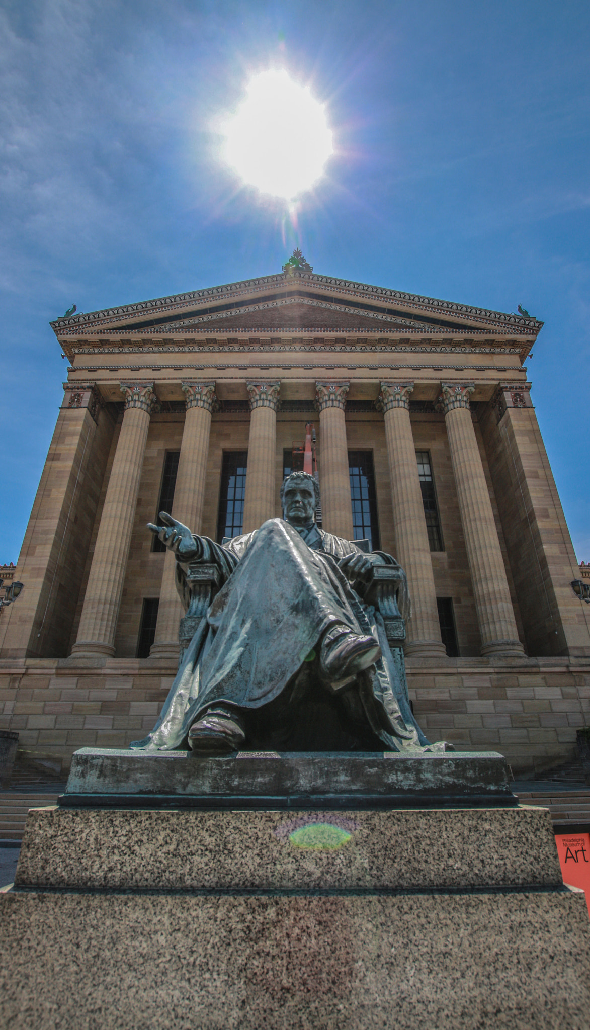 Sigma 10-20mm F3.5 EX DC HSM sample photo. Philadelphia art museum, statue of john marshall photography