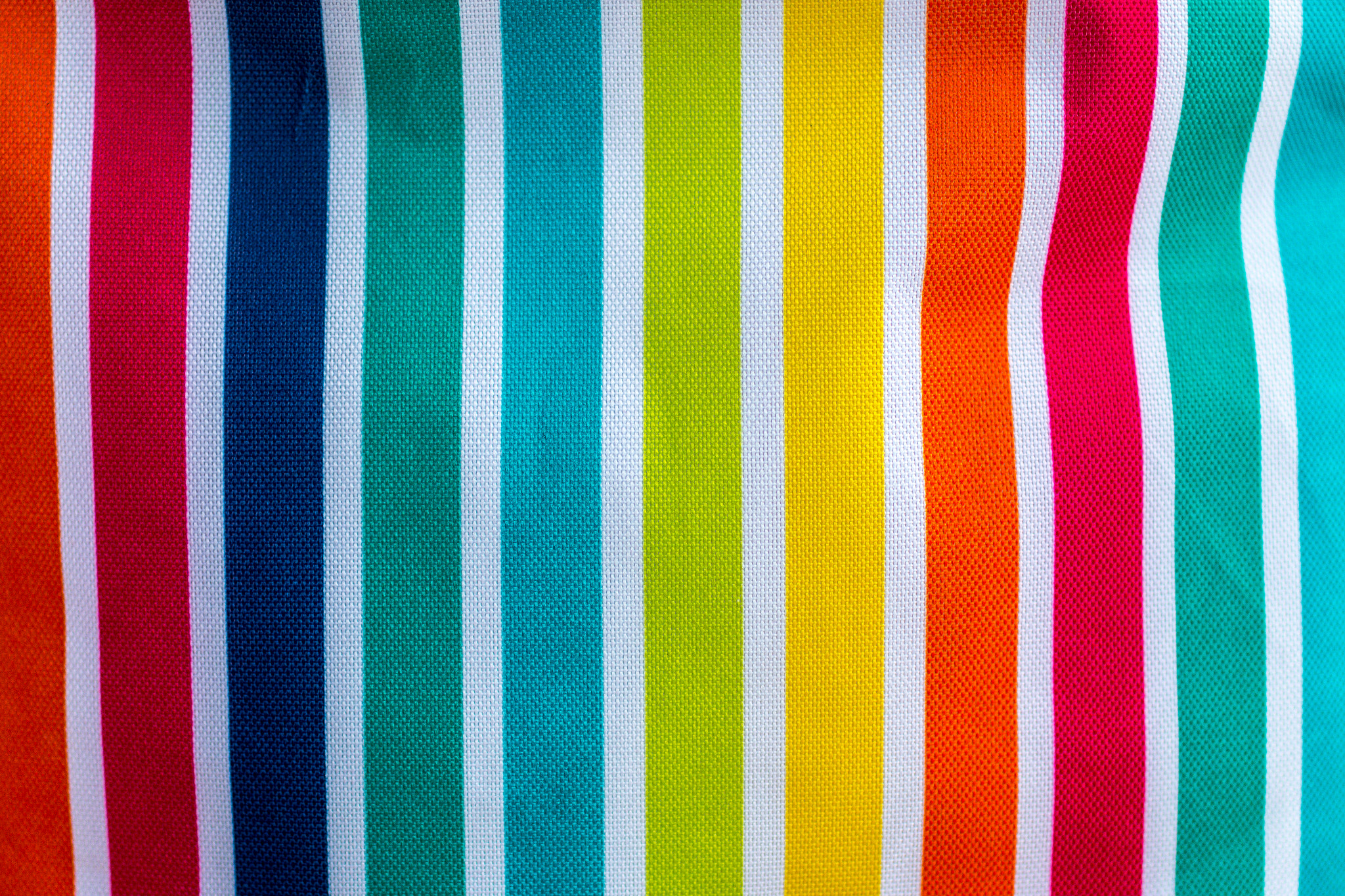 Canon EOS 70D + Canon EF 35mm F1.4L USM sample photo. Colorful strips on fabric photography