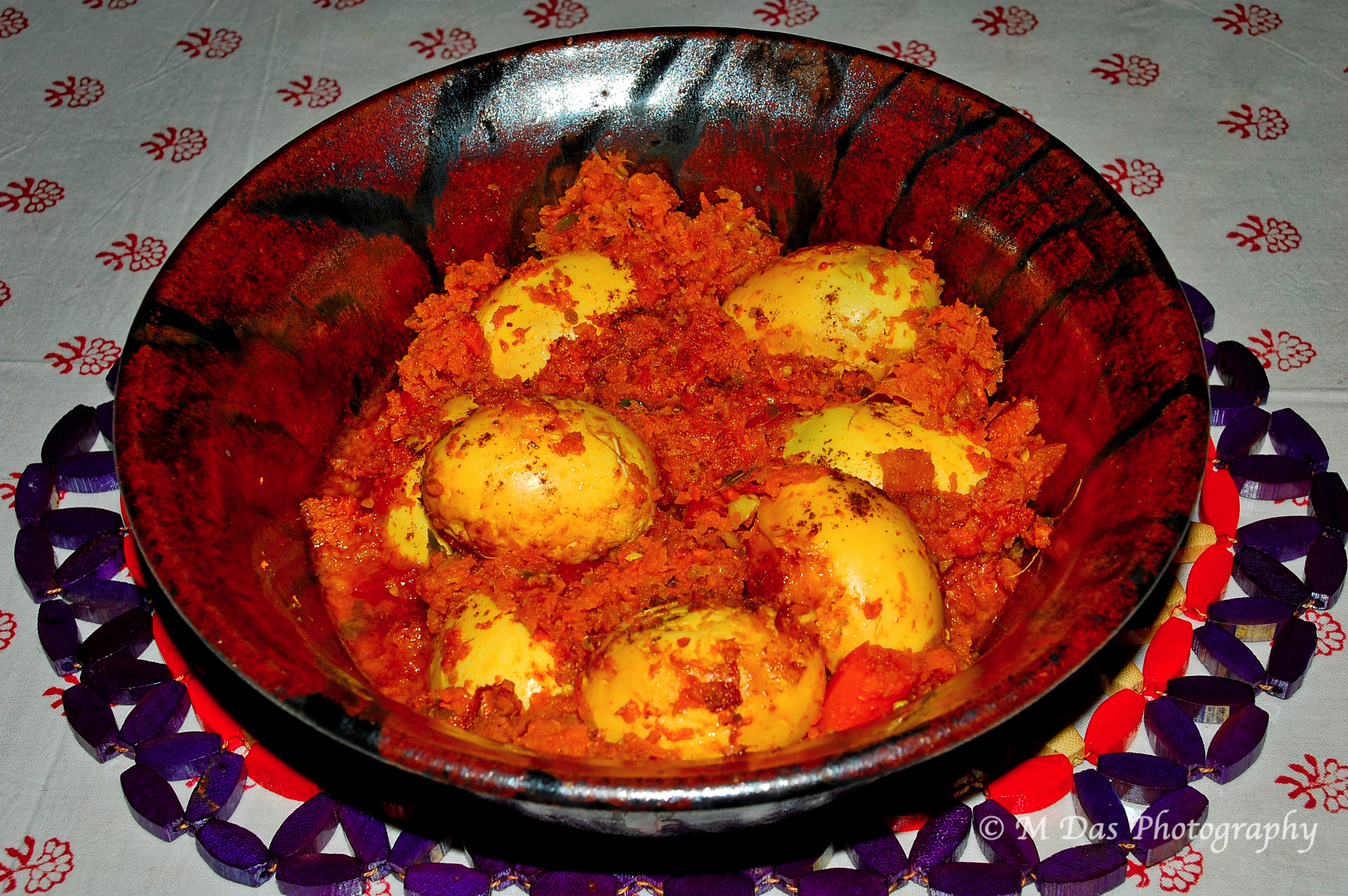 Nikon D40 sample photo. Curried egg with grated carrots photography