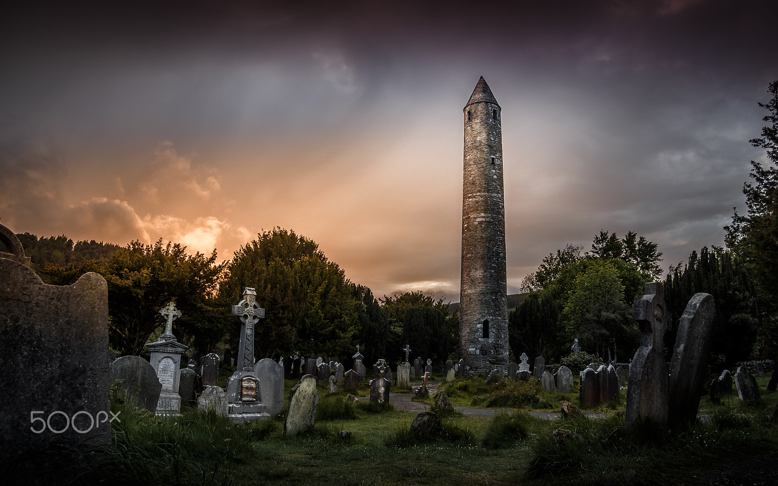 Canon EF 24-85mm F3.5-4.5 USM sample photo. Celtic tower photography