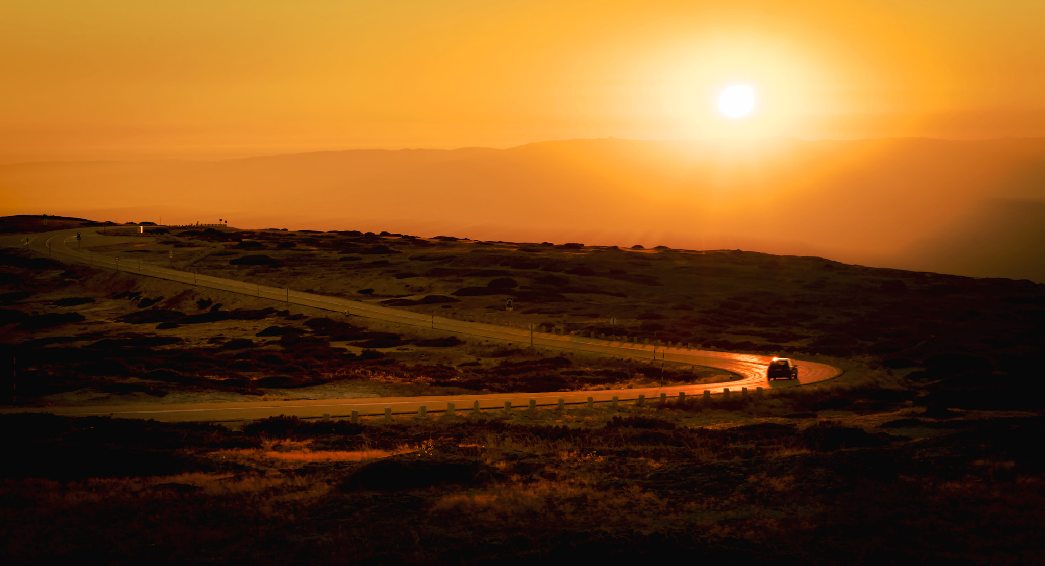 Sony DT 16-105mm F3.5-5.6 sample photo. Sunset on the road photography