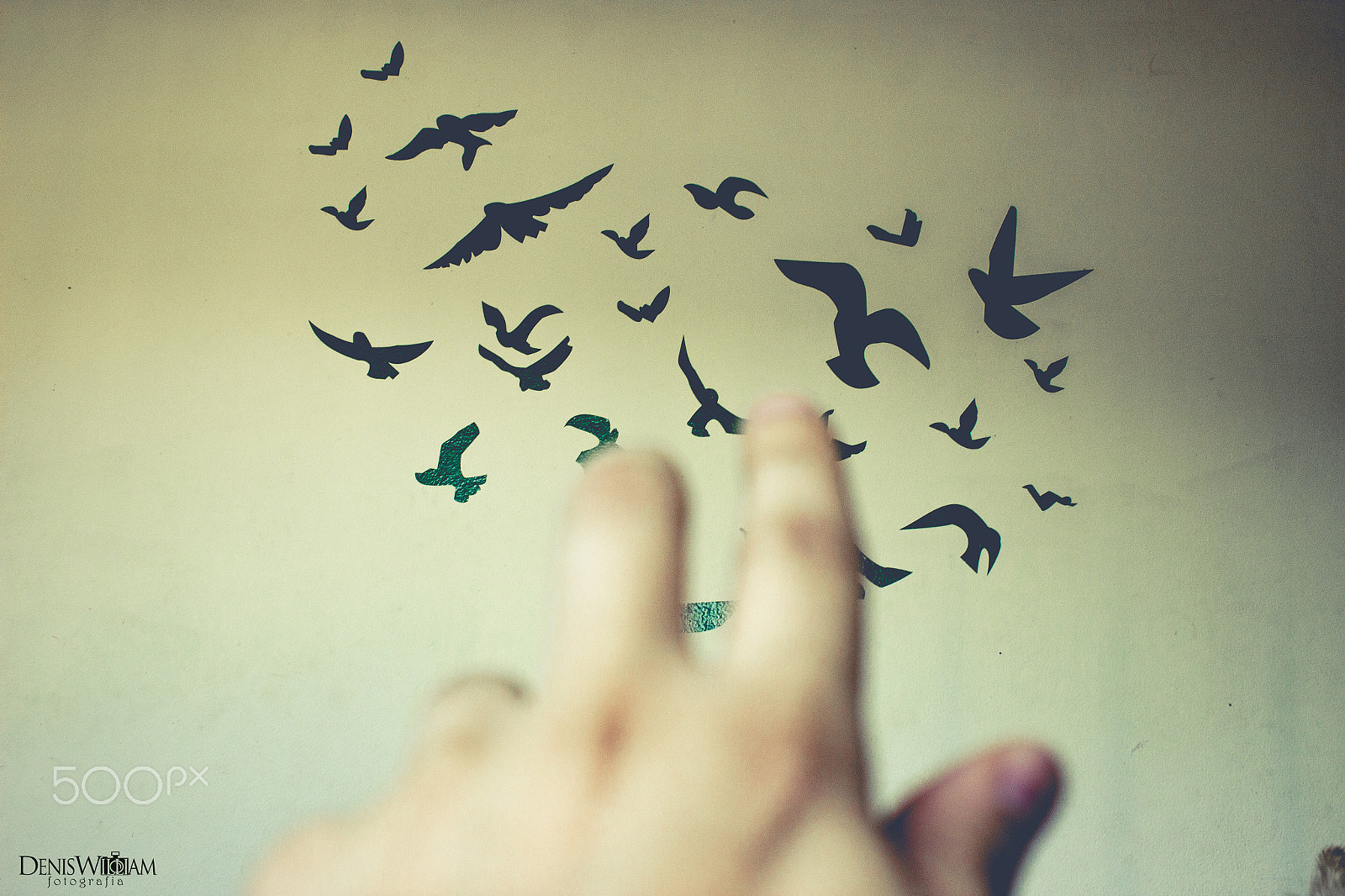Canon EF-S 18-55mm F3.5-5.6 III sample photo. Green fake birds. photography