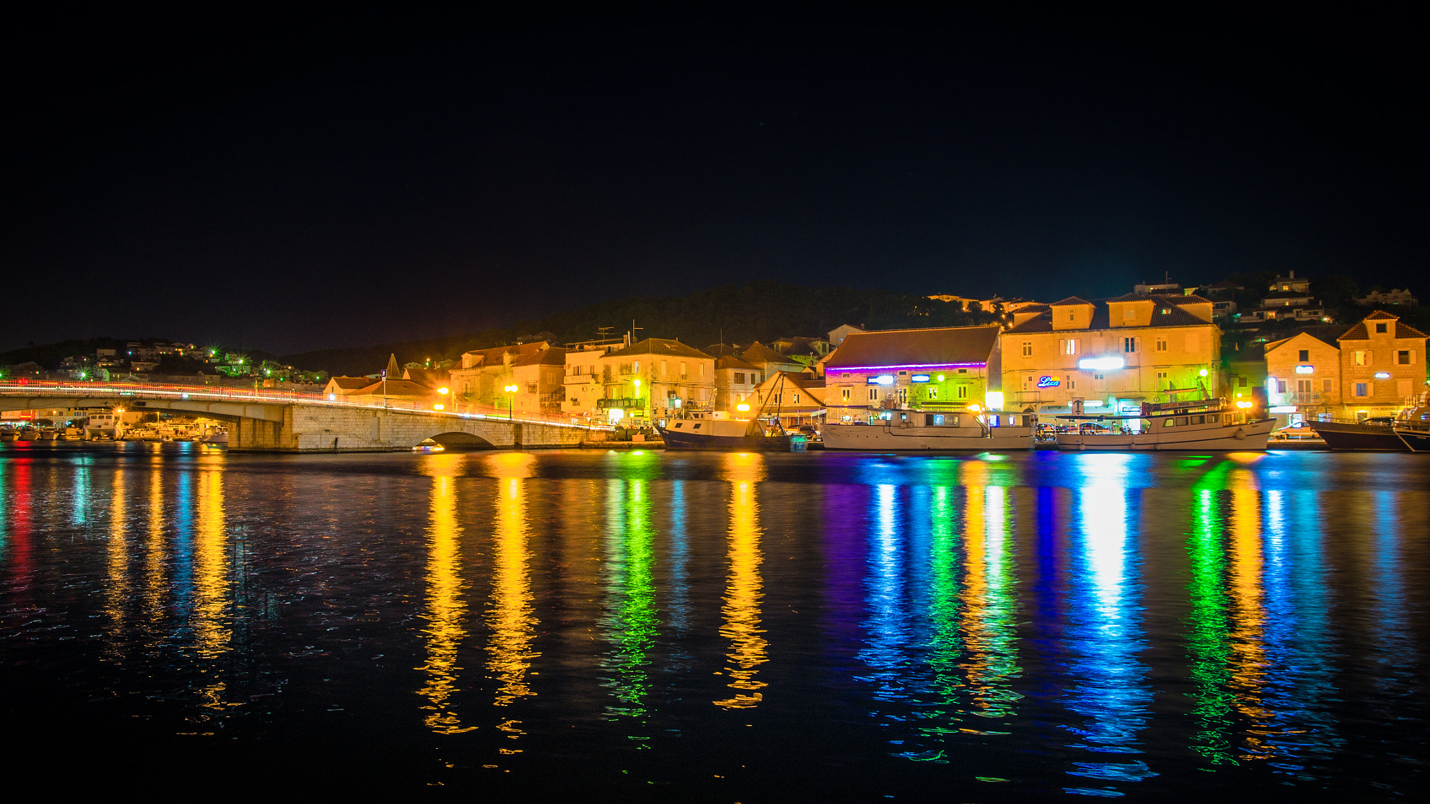 Sony SLT-A57 sample photo. Trogir at night photography