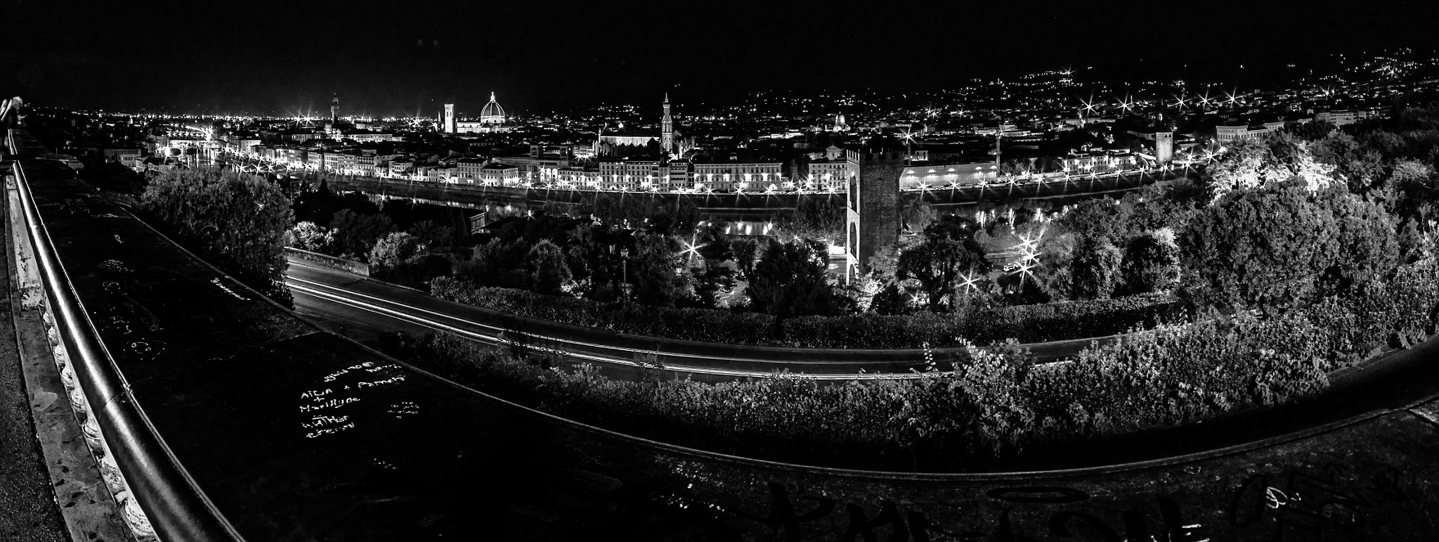 Pentax K-5 IIs + A Series Lens sample photo. Florence night skyline photography