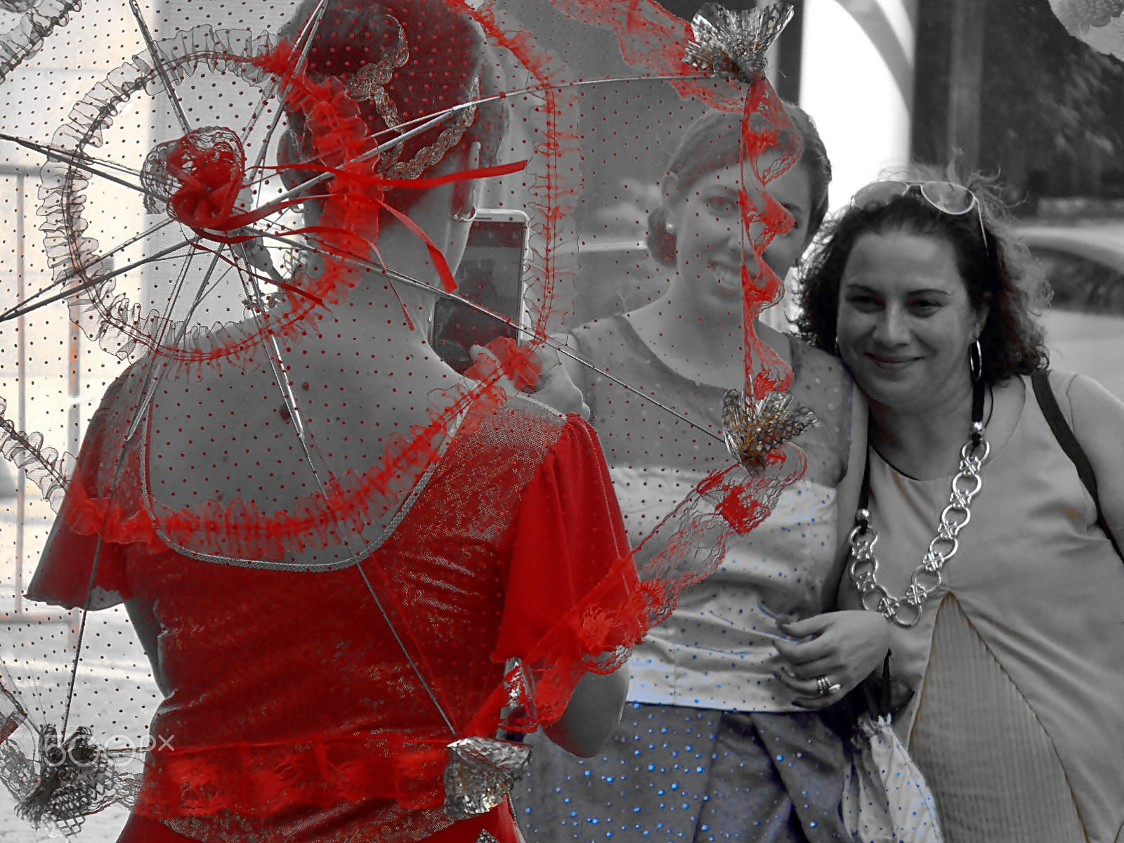 Olympus VR325,VR320,D725 sample photo. "lady in red" photography