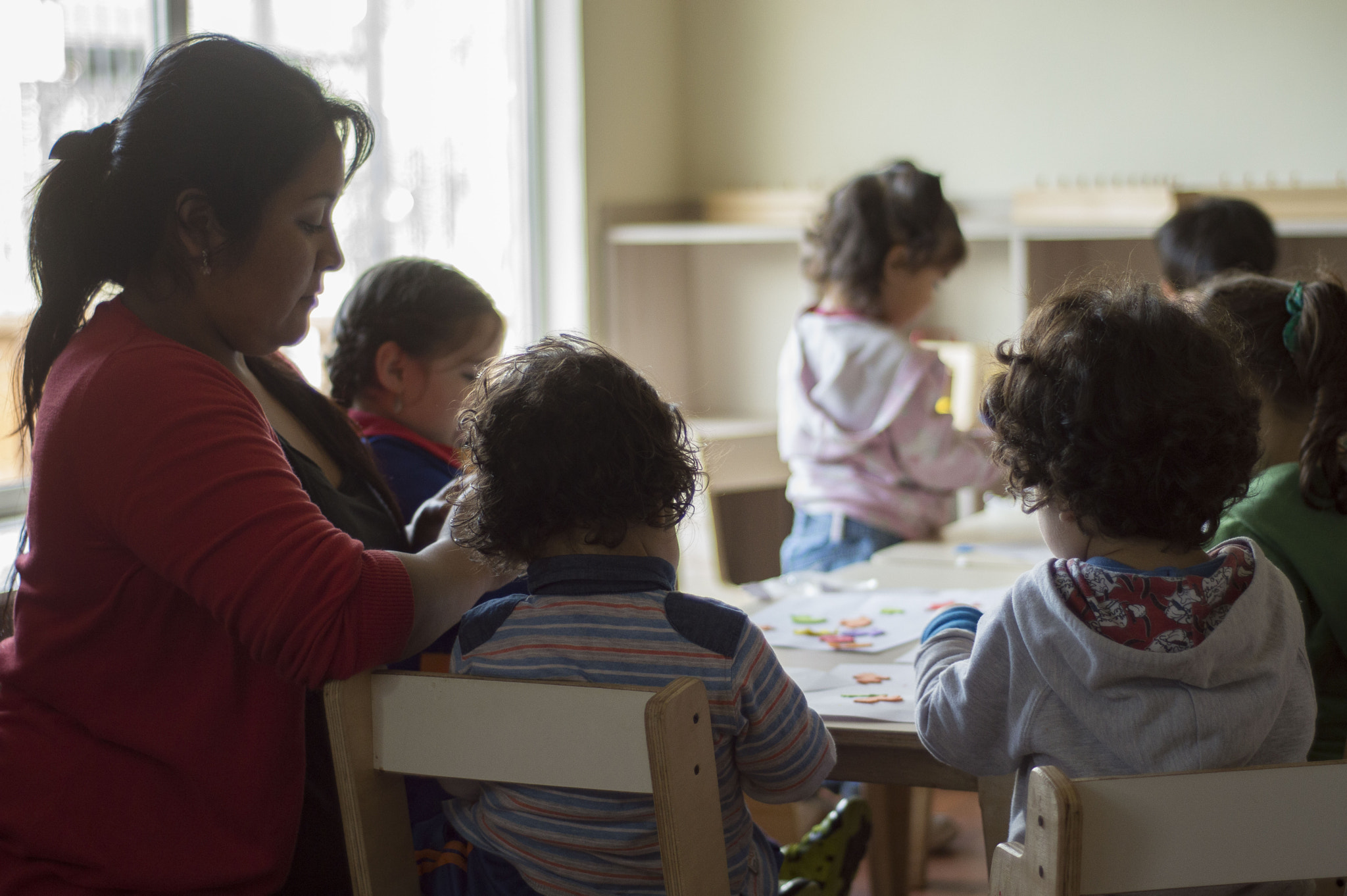 Nikon D3200 + AF Nikkor 50mm f/1.8 sample photo. Kindergarten montessori photography