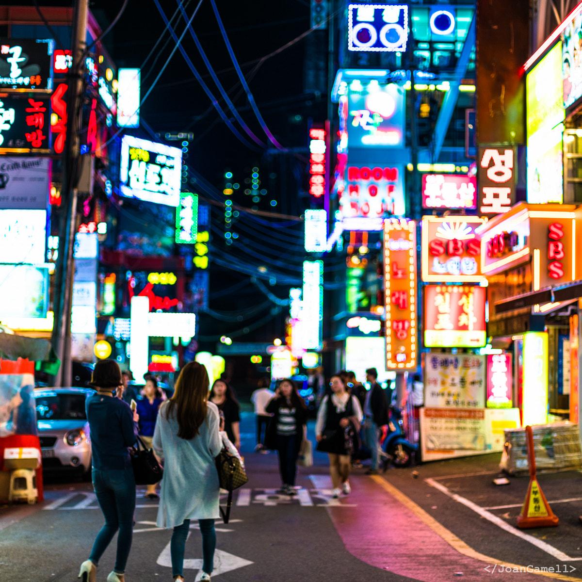 Sony a7R II + Canon EF 50mm F1.4 USM sample photo. Gangnam night photography
