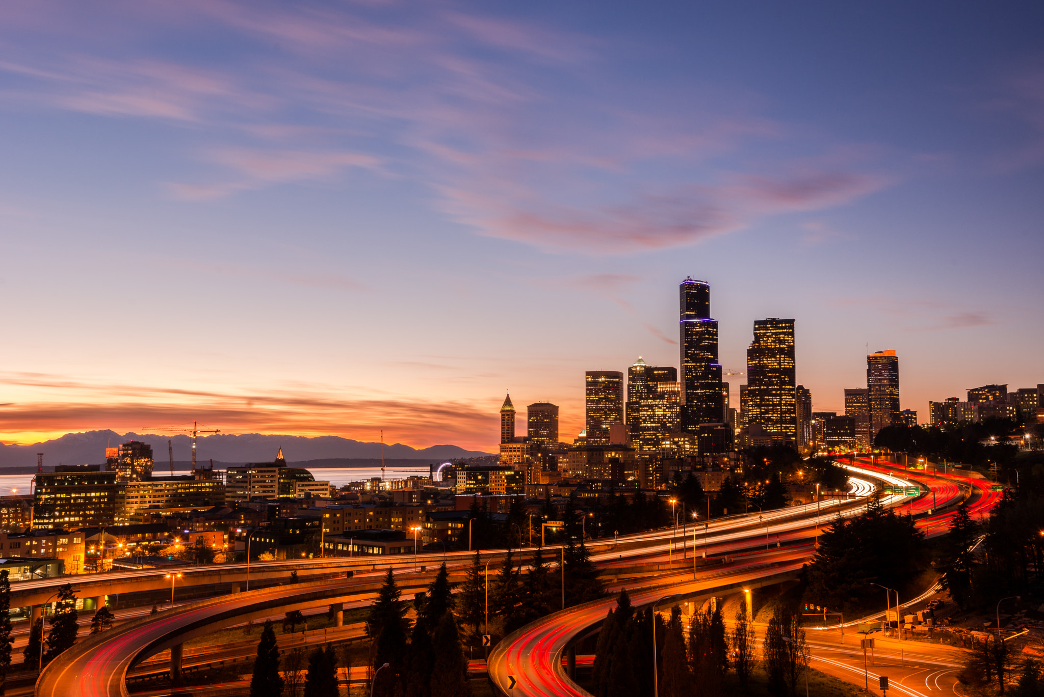 Nikon D7100 + Nikon AF-S Nikkor 16-35mm F4G ED VR sample photo. Another sunset from jose rizal bridge, seattle photography