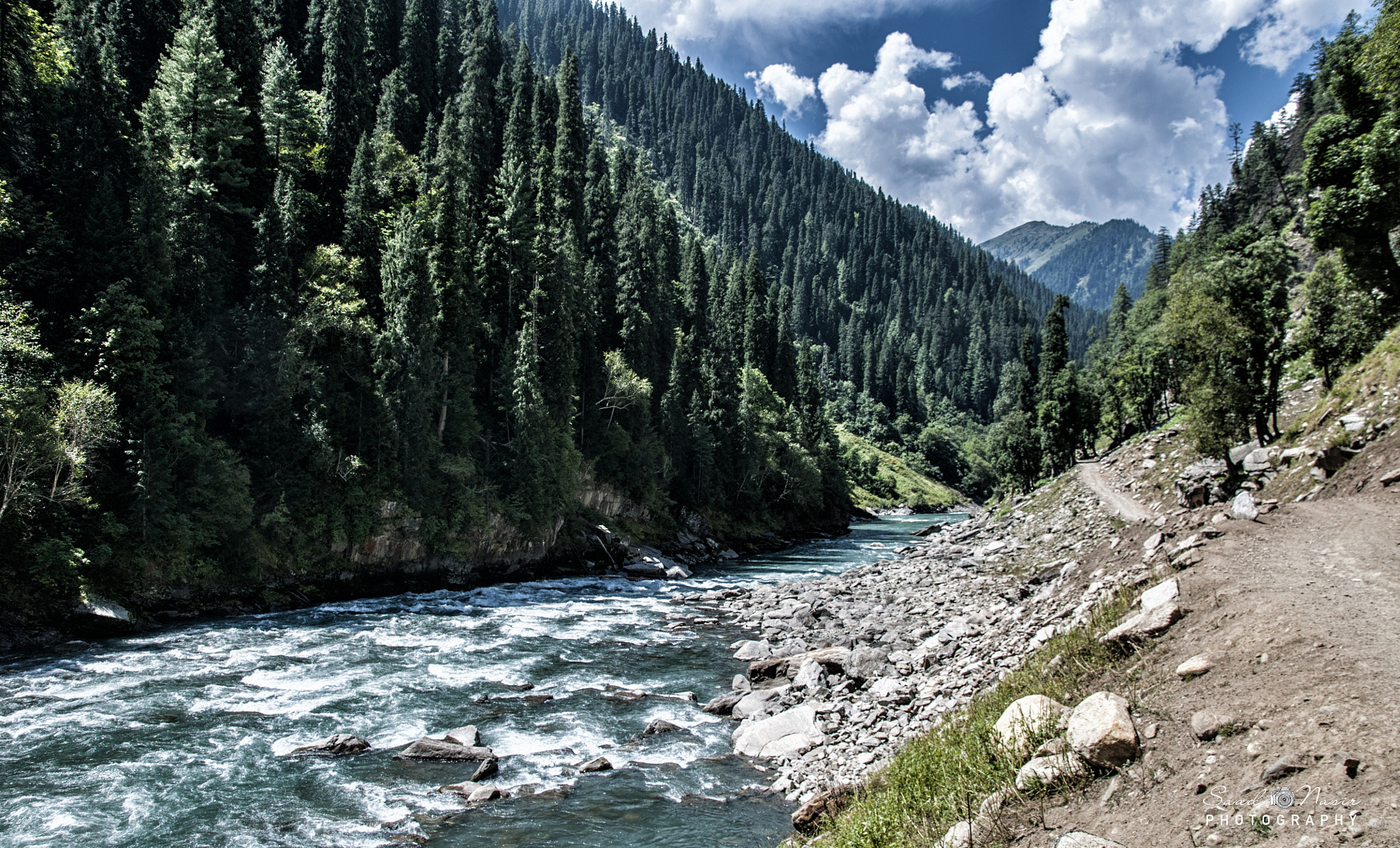 Sigma 17-50mm F2.8 EX DC OS HSM sample photo. Fast flowing water of river neelum photography