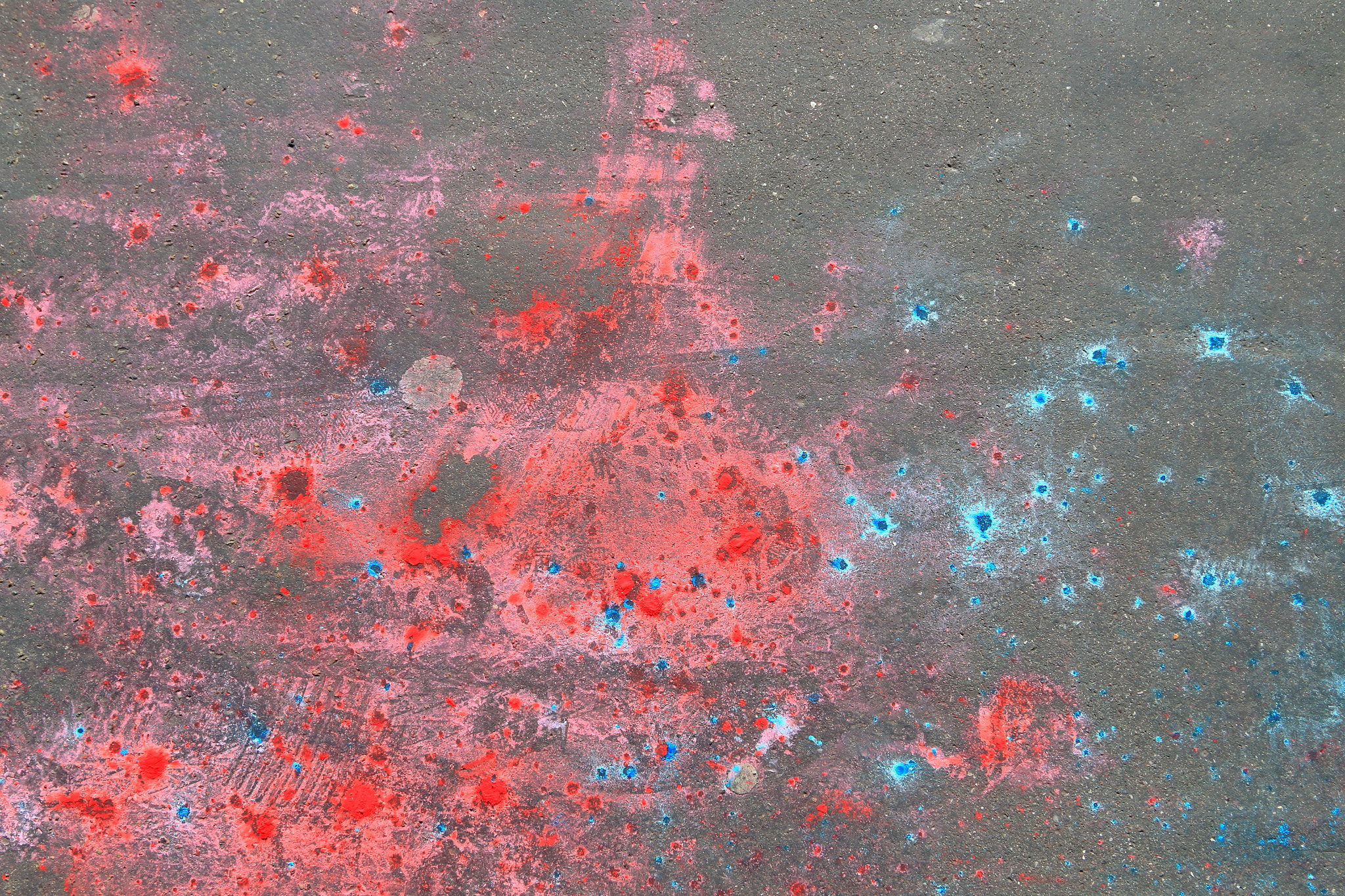 Canon EF 24-85mm F3.5-4.5 USM sample photo. Red and blue paint stain on the road photography