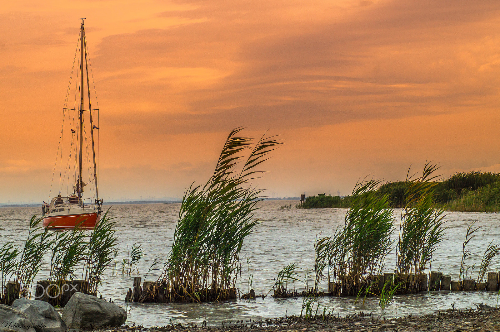 Tamron AF 70-300mm F4-5.6 Di LD Macro sample photo. Red boat photography