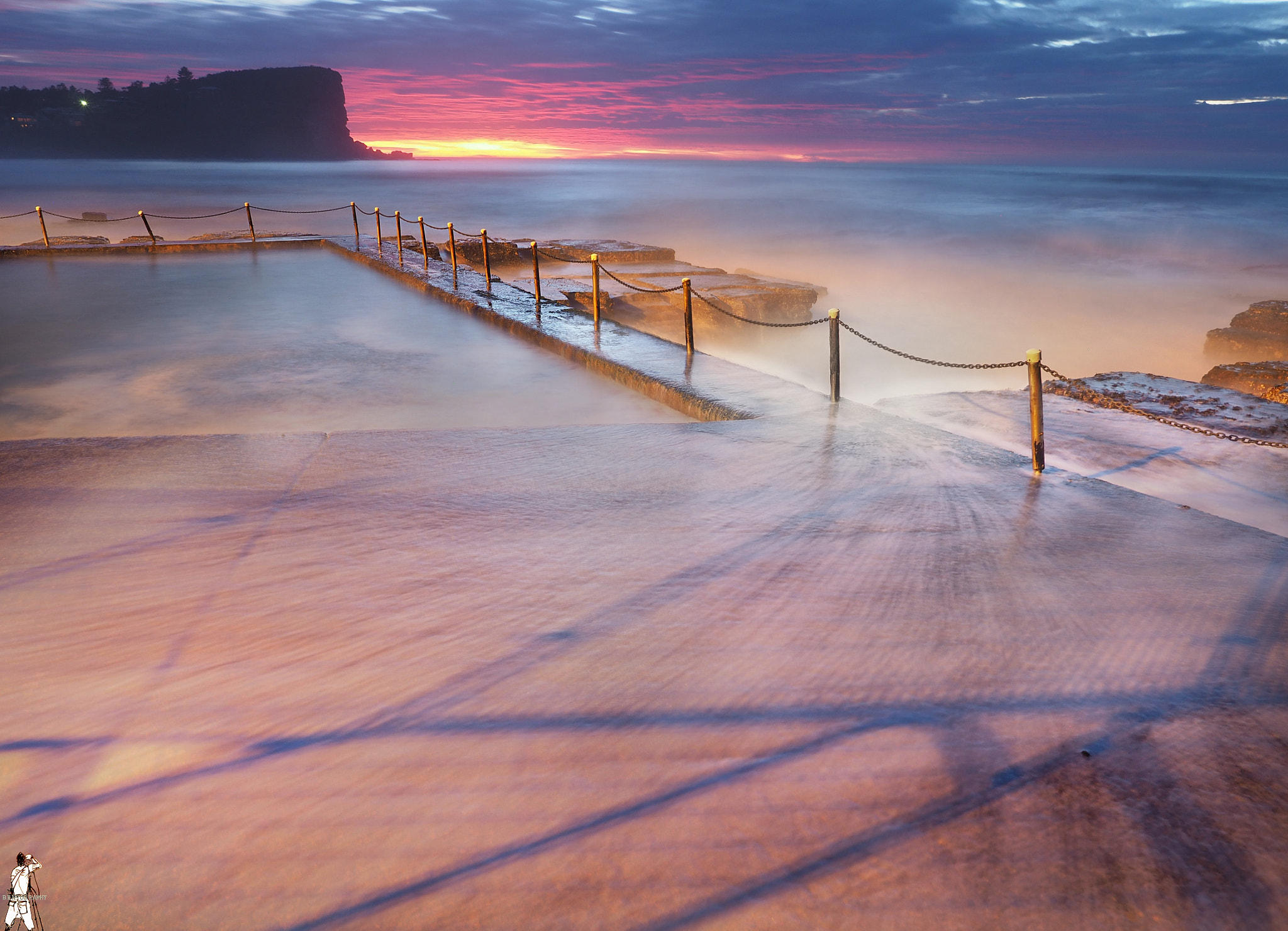 Olympus OM-D E-M5 II + OLYMPUS M.12mm F2.0 sample photo. Sunrise  avalon pool photography