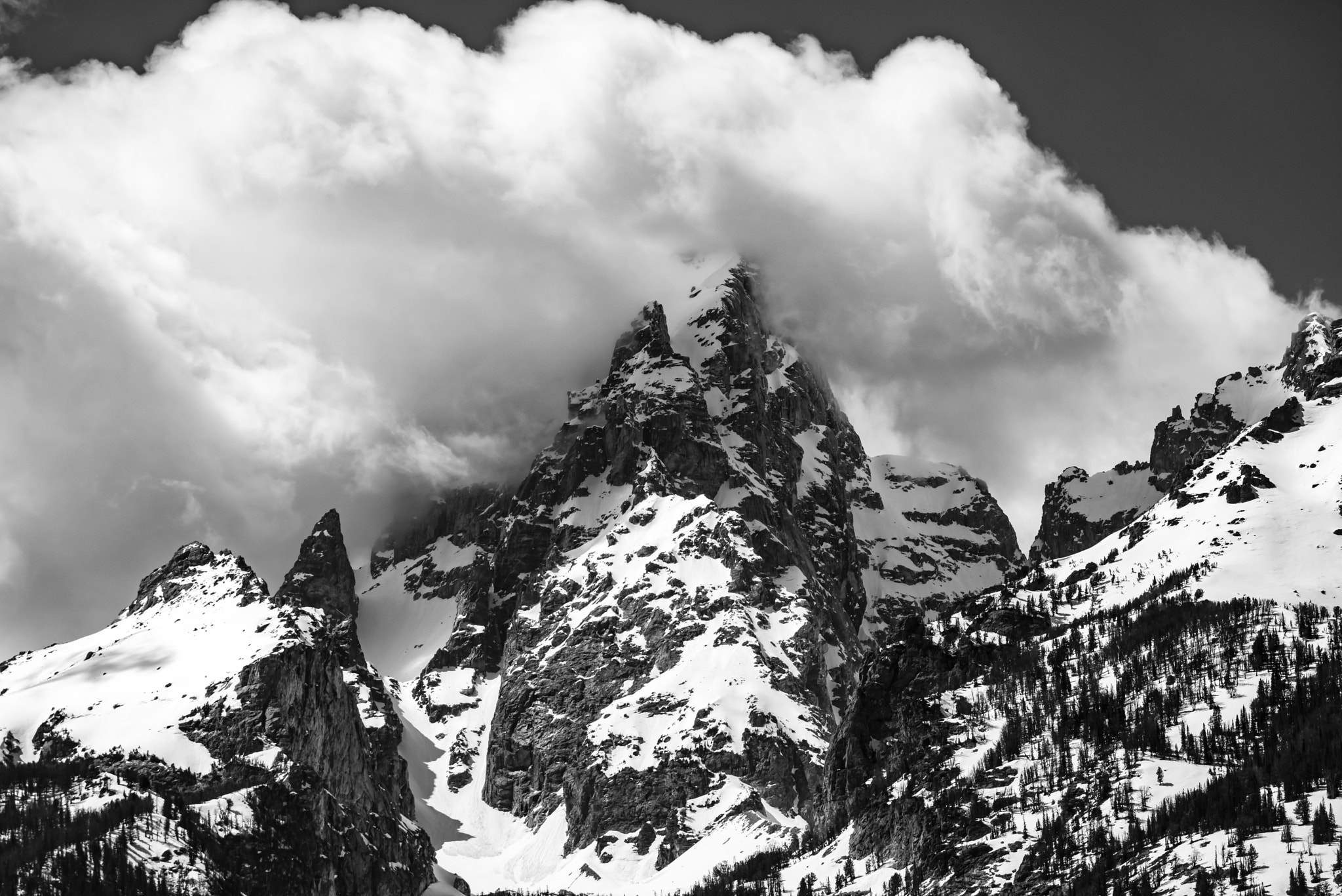 Sigma APO 100-300mm F4 EX IF HSM + 1.4x sample photo. Grand teton peaks photography