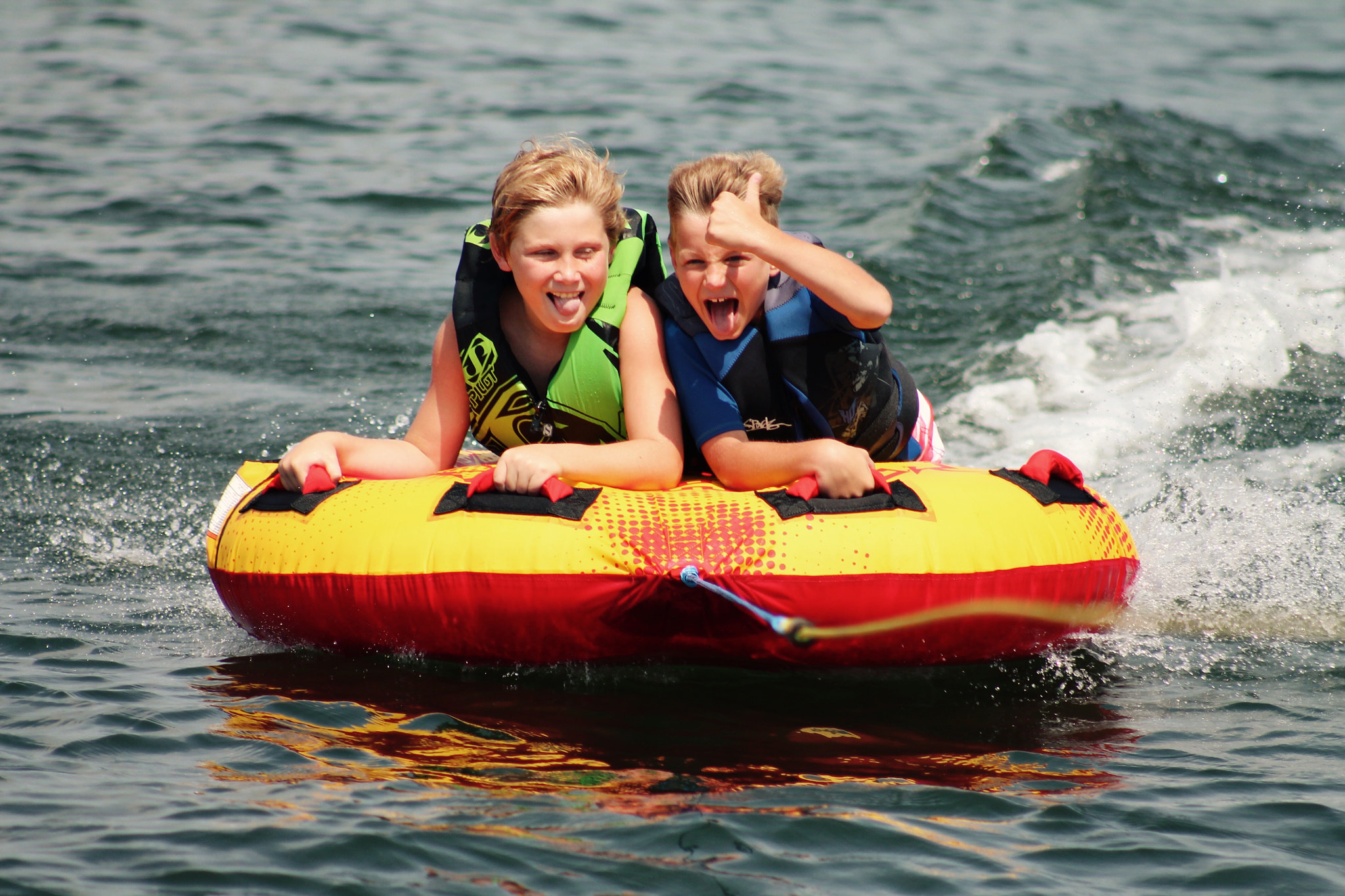 Canon EF75-300mm f/4-5.6 sample photo. Just boys having fun at the lake photography