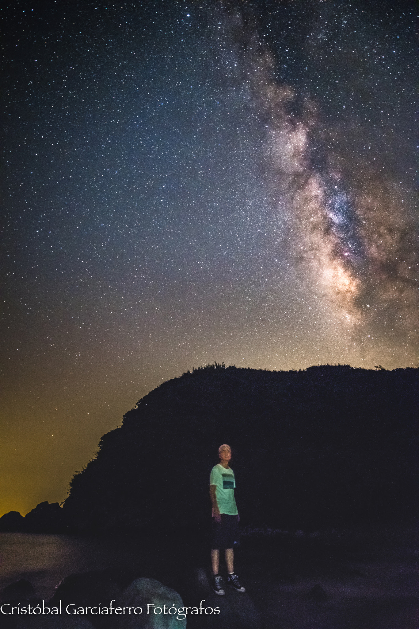 Nikon D810A sample photo. The man and milky way photography