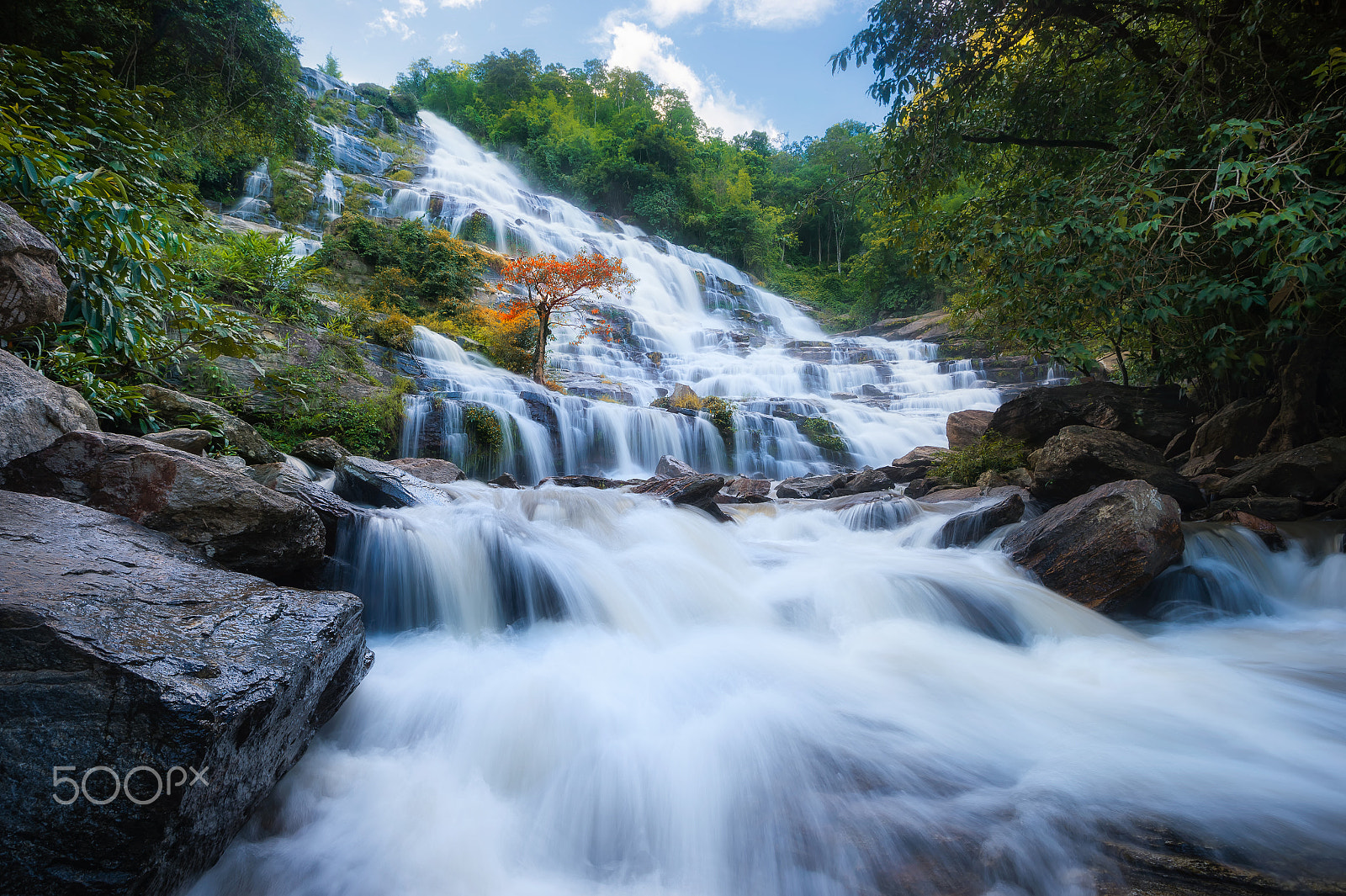 Nikon Df sample photo. Waterfall  doi inthanon photography