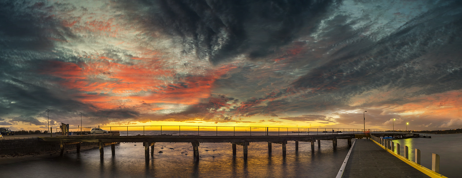 Nikon D810 + ZEISS Distagon T* 21mm F2.8 sample photo. Pier in sunset photography