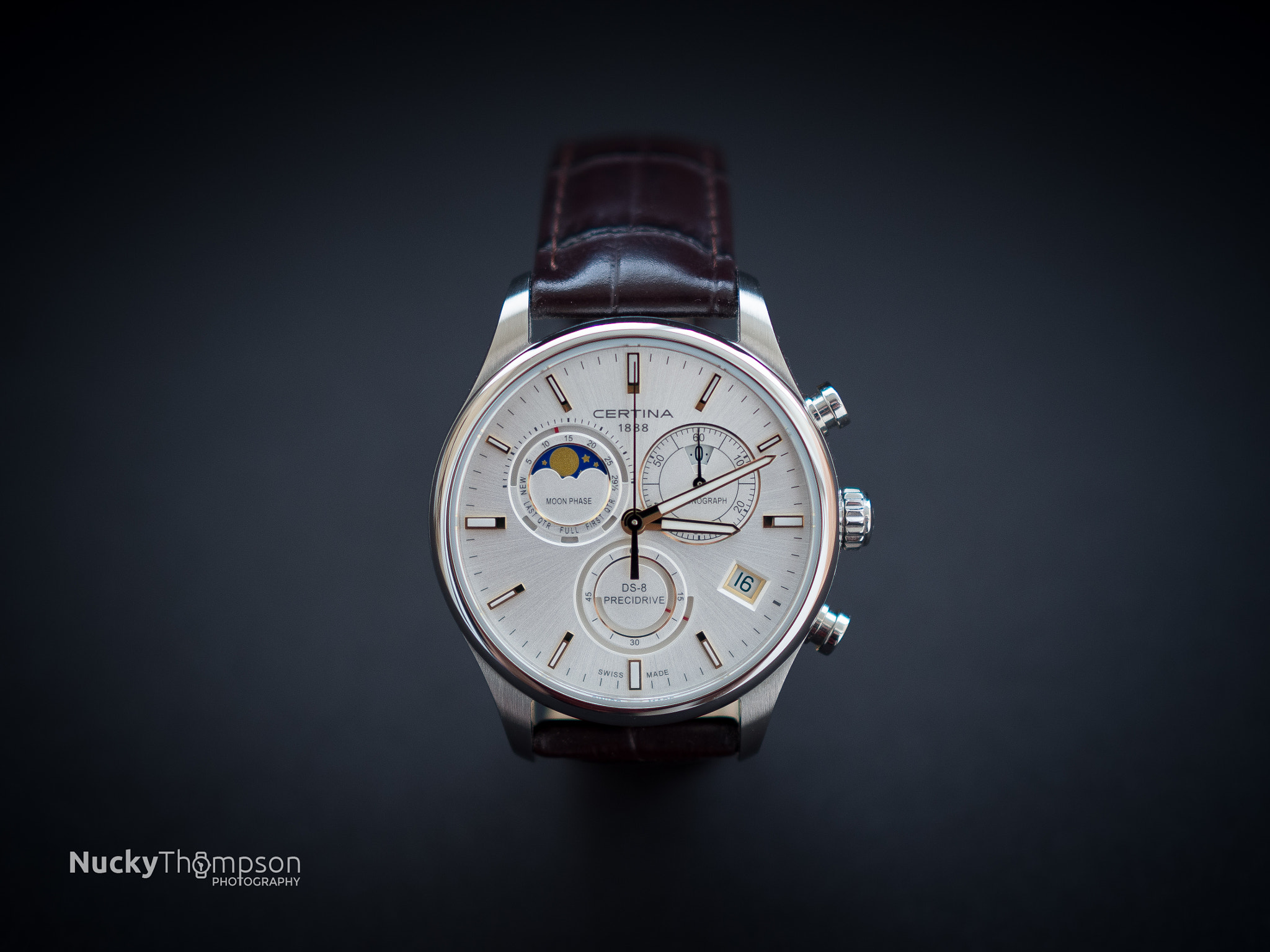 Olympus OM-D E-M10 II + Olympus M.Zuiko Digital 25mm F1.8 sample photo. Certina ds-8 moonphase chronograph watch photography