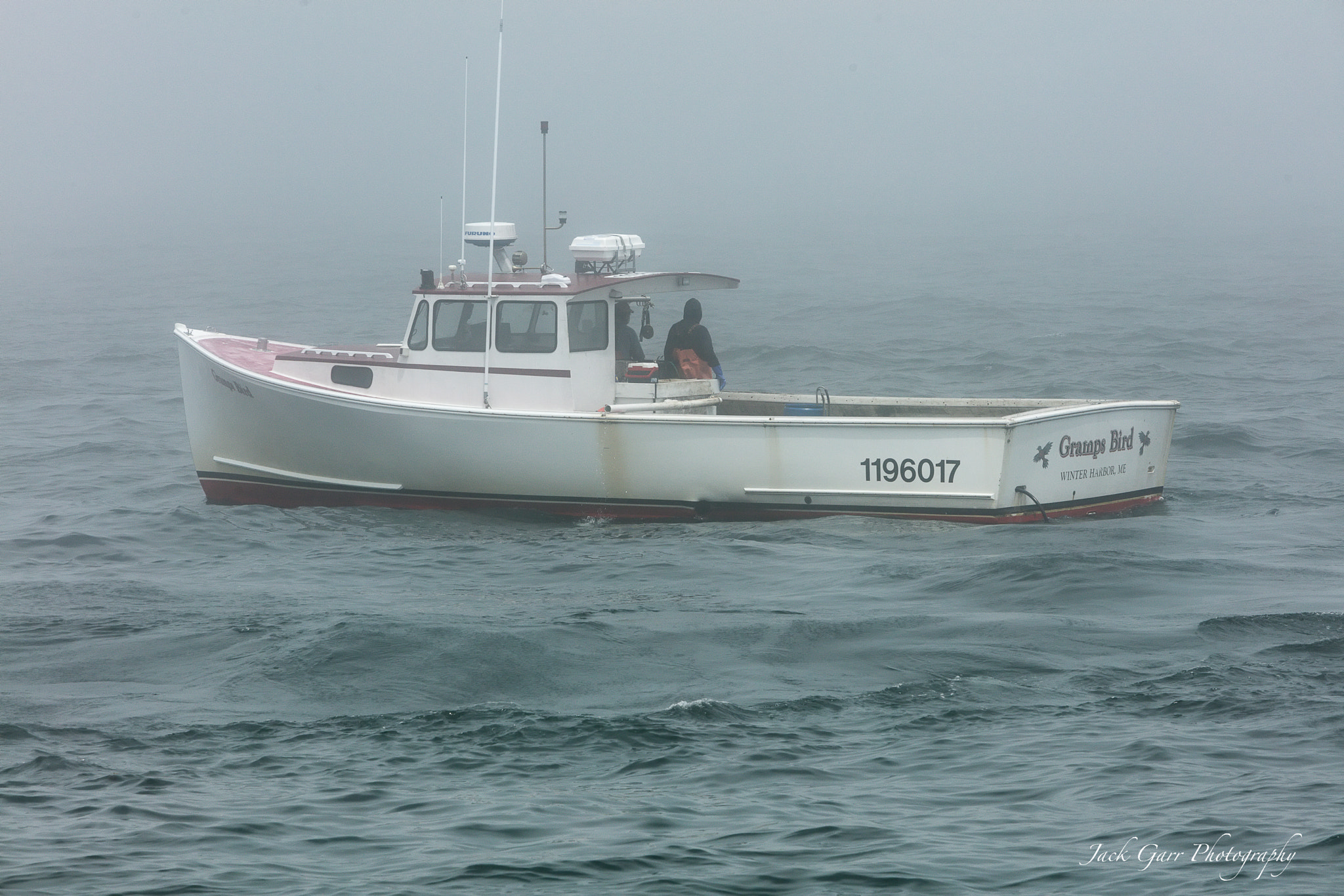 Canon EF 70-200mm F2.8L IS USM sample photo. Gramps bird lobstering in the fog photography