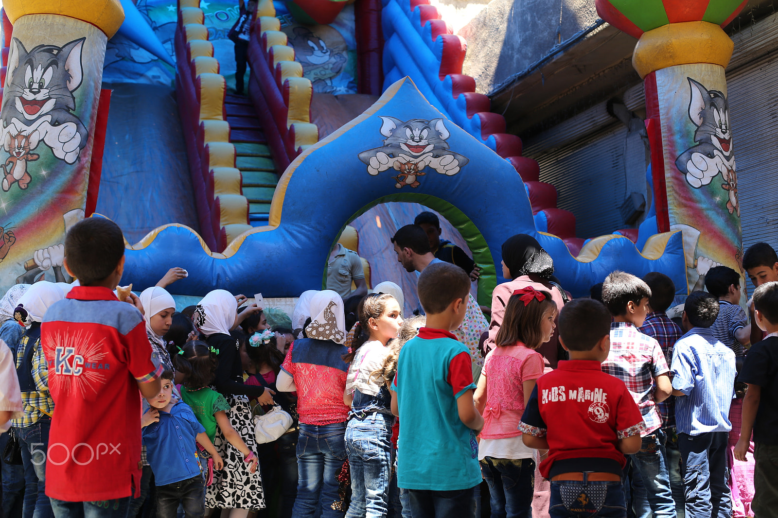 Canon EOS-1D X sample photo. فرح الأطفال المحاصرين بعيد الفطرالسعيد photography