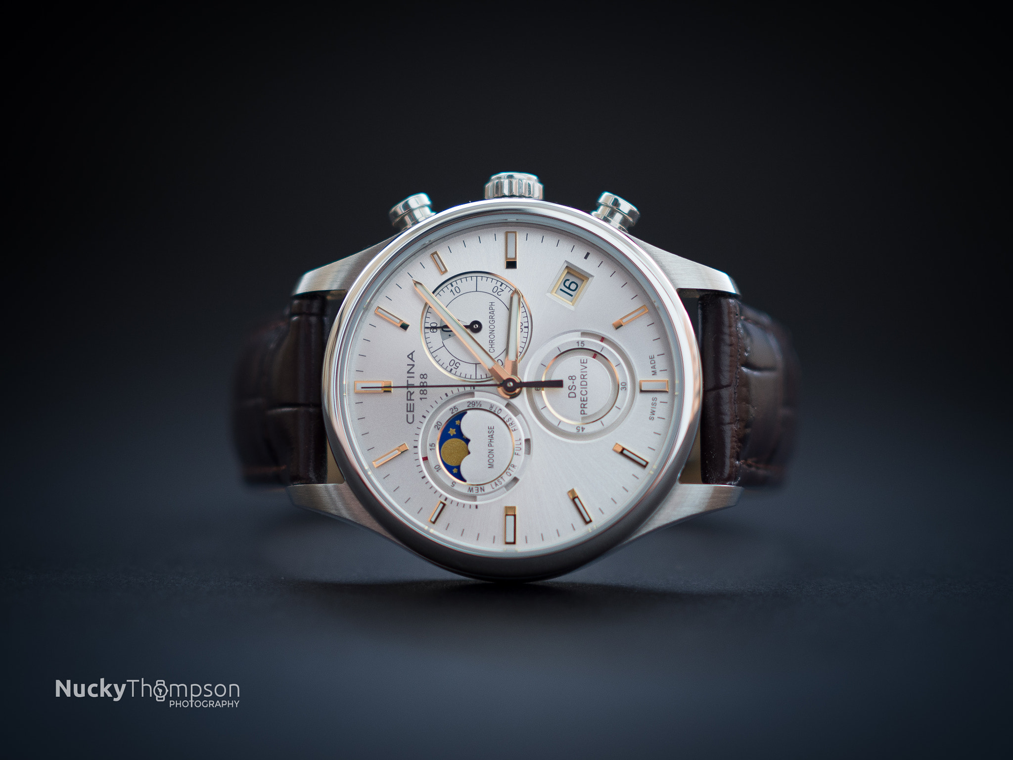 Olympus M.Zuiko Digital 25mm F1.8 sample photo. Certina ds-8 moonphase chronograph watch photo photography