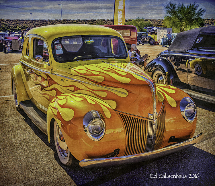 AF Zoom-Nikkor 24-120mm f/3.5-5.6D IF sample photo. Yellow and orange ford photography