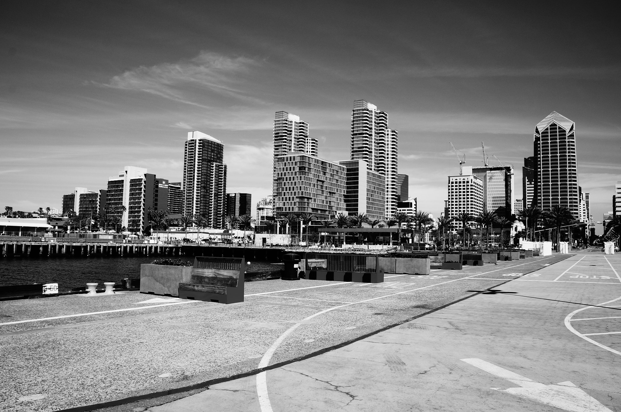 Sony Alpha NEX-F3 + Tamron 18-200mm F3.5-6.3 Di III VC sample photo. Broadway pier, san diego photography