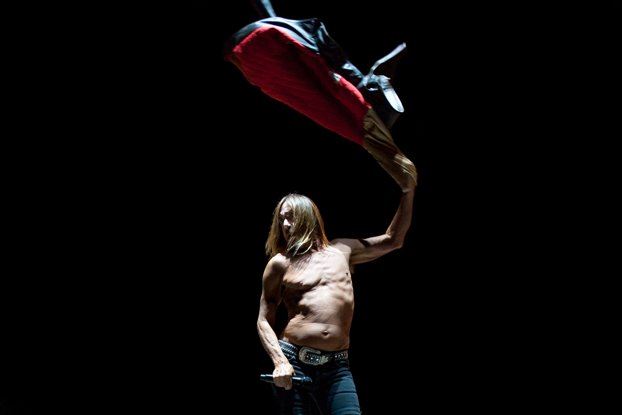 Canon EOS 5D sample photo. Iggy pop stripping at rock in vienna photography