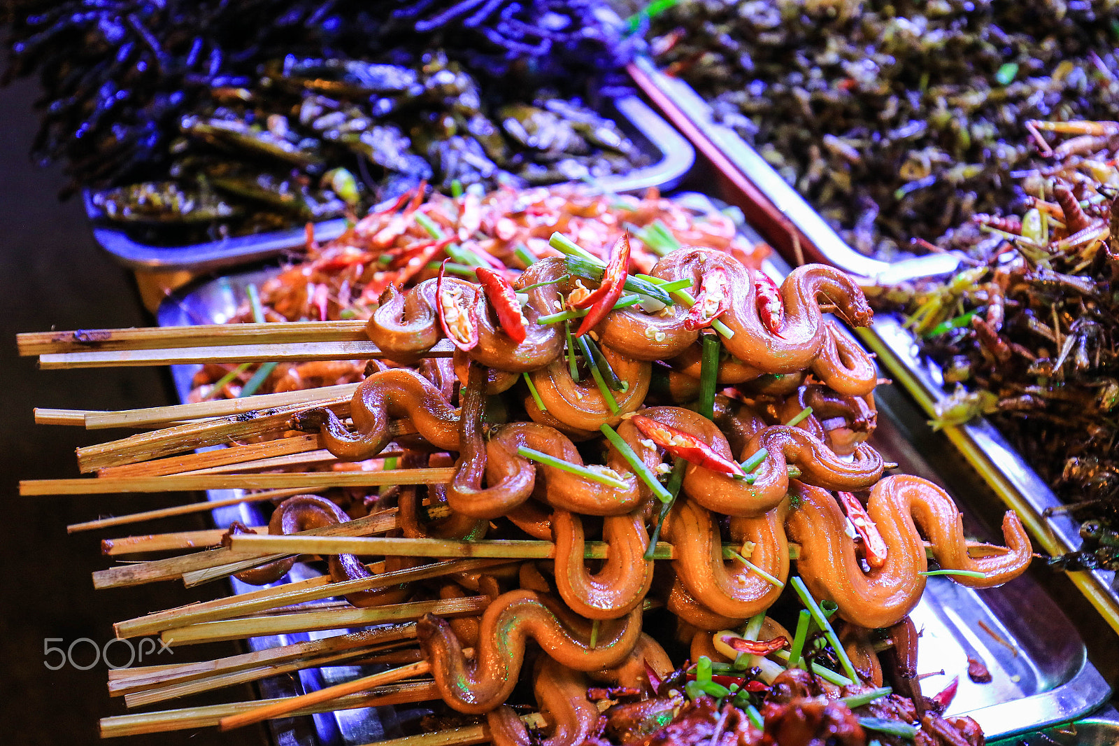 Canon EF 16-35mm F4L IS USM sample photo. Snake food - cambodge photography