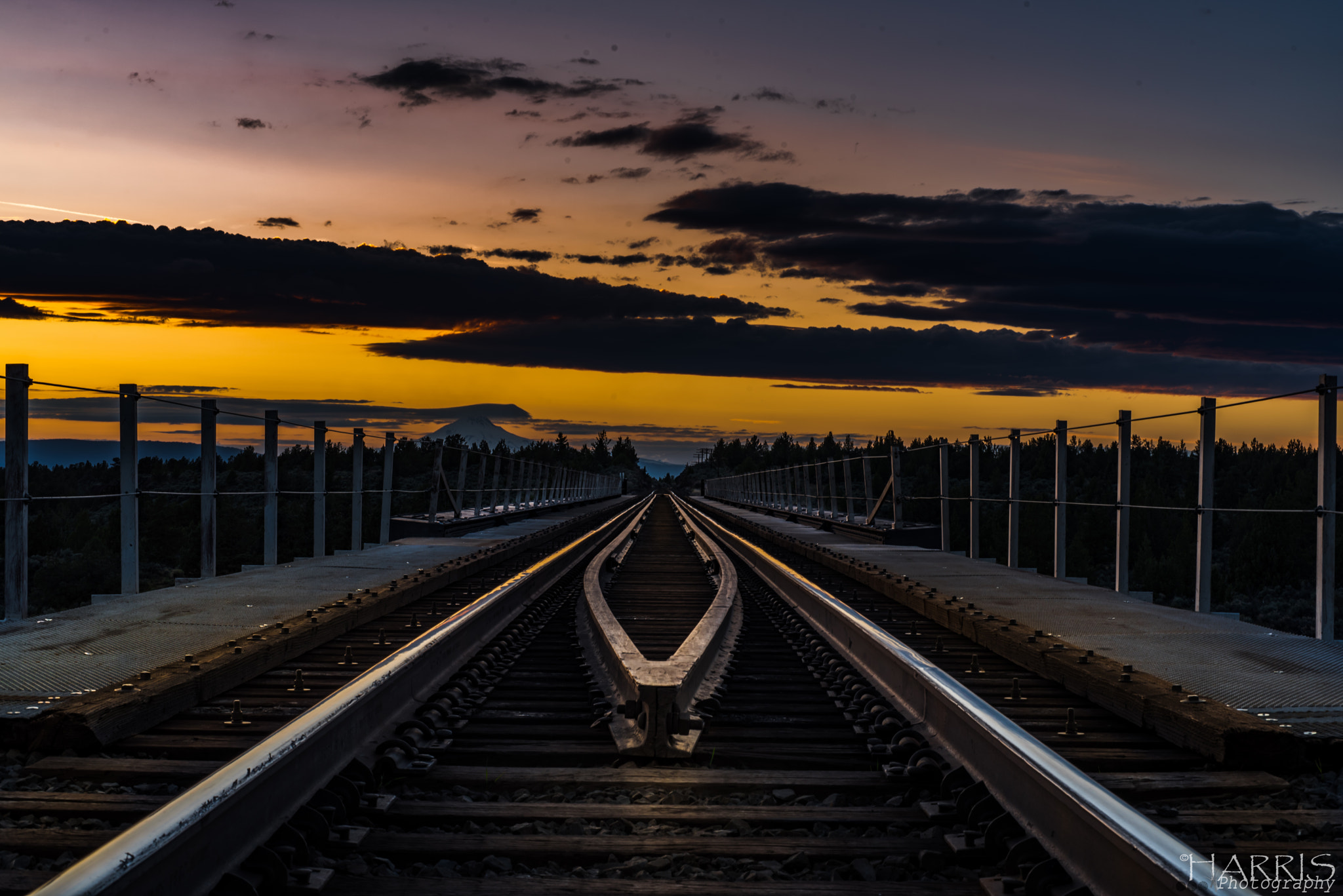 Nikon AF Micro-Nikkor 60mm F2.8D sample photo. Crooked river tracks sunset photography